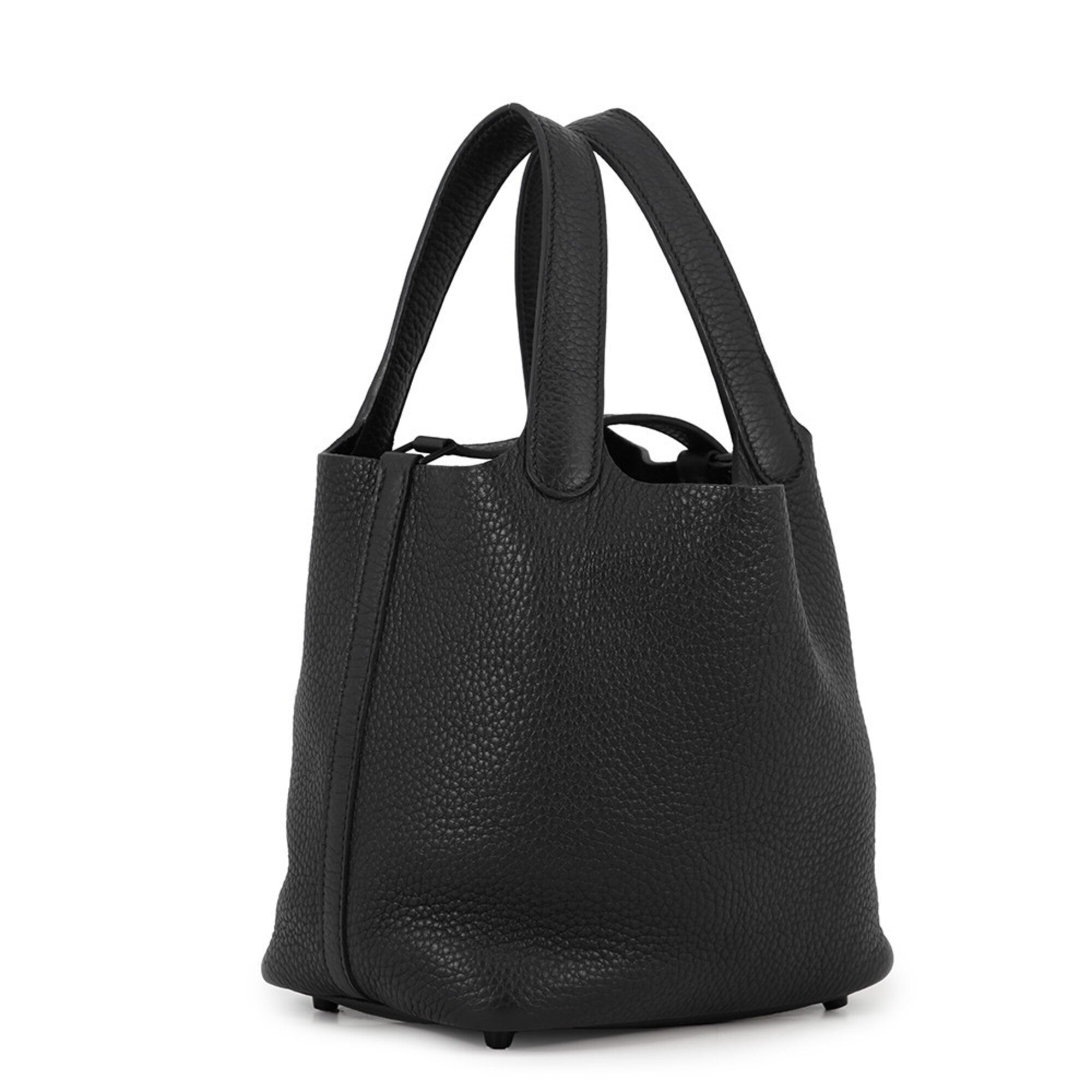 Hermes Picotin Black Taurillon Clemence Leather Handbag (Pre-Owned)