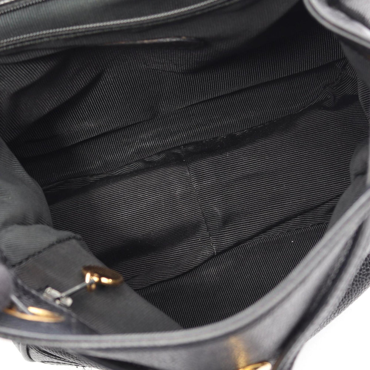Chanel Black Grained Calfskin Backpack (Pre-Owned)