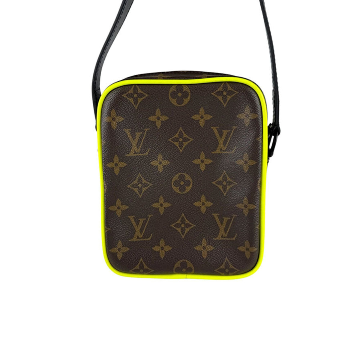 Louis Vuitton Brown Monogram Macassar Yellow Monogram Shoulder Bag (Pre-Owned)
