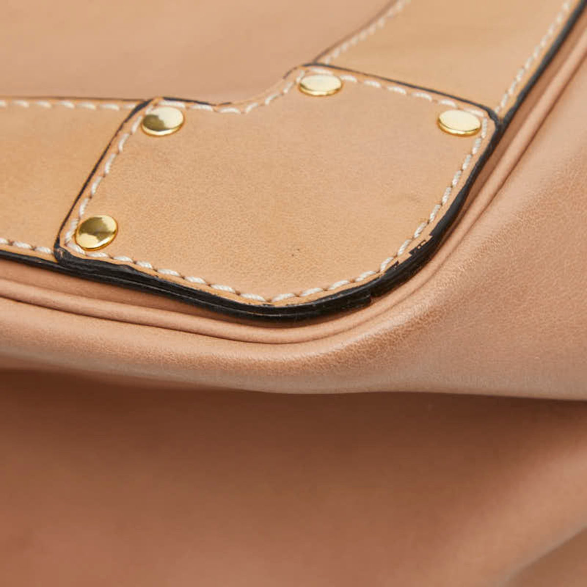 Chloé Pink Beige Leather Shoulder Bag Tote Bag (Pre-Owned)