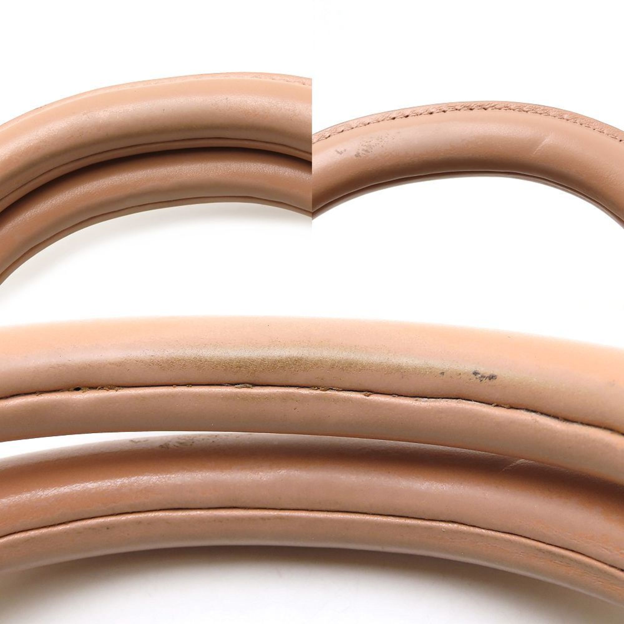 Fendi Pink Beige Leather Tote Bag (Pre-Owned)