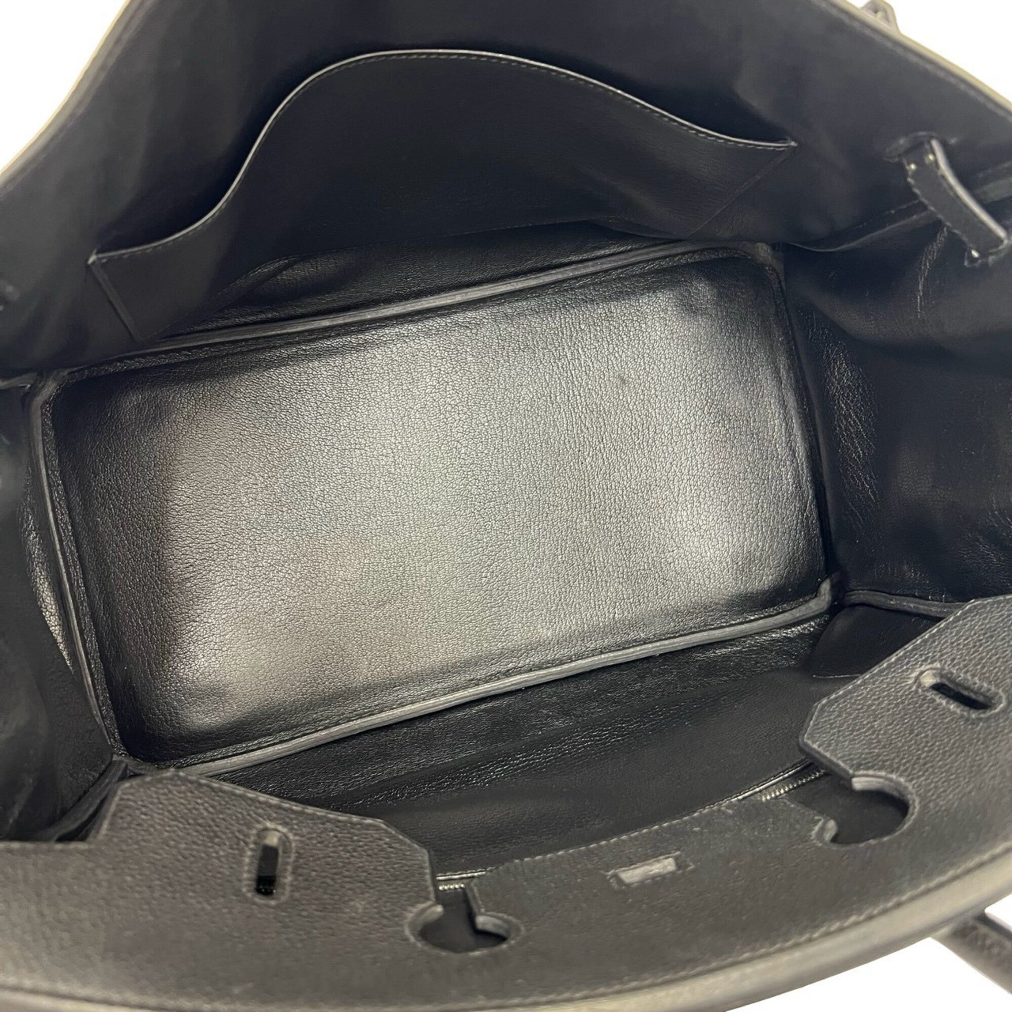 Hermes Black Togo Leather Handbag Tote Bag (Pre-Owned)