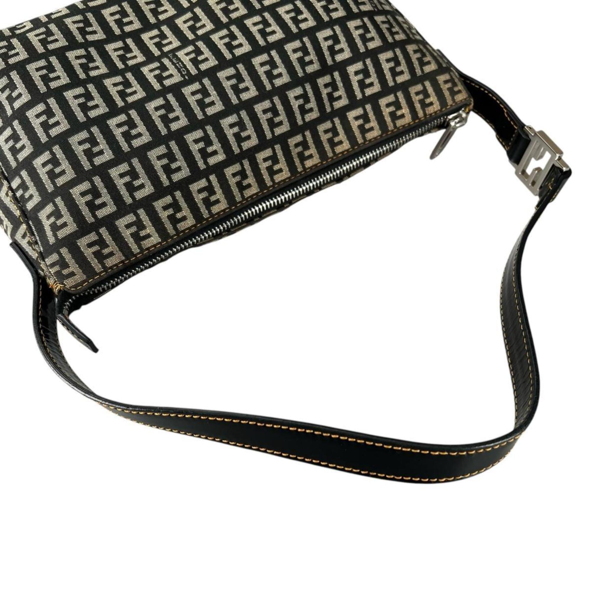 Fendi Gray Zucchino Nylon Shoulder Bag (Pre-Owned)
