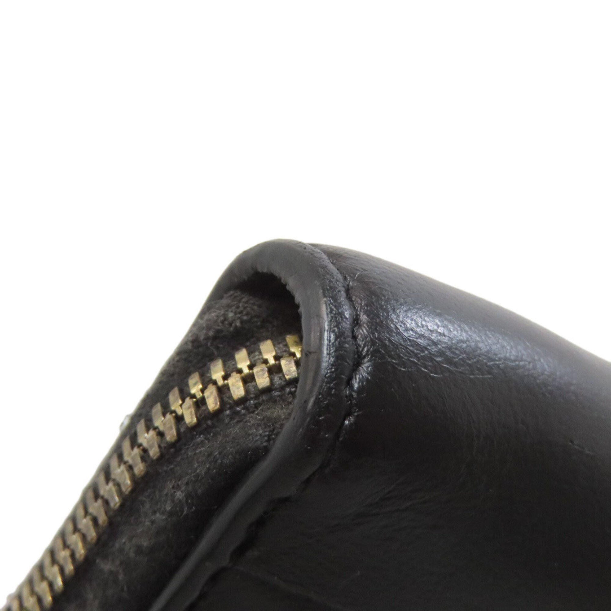 Bottega Veneta Black Leather Long Wallet (Bi-Fold) (Pre-Owned)