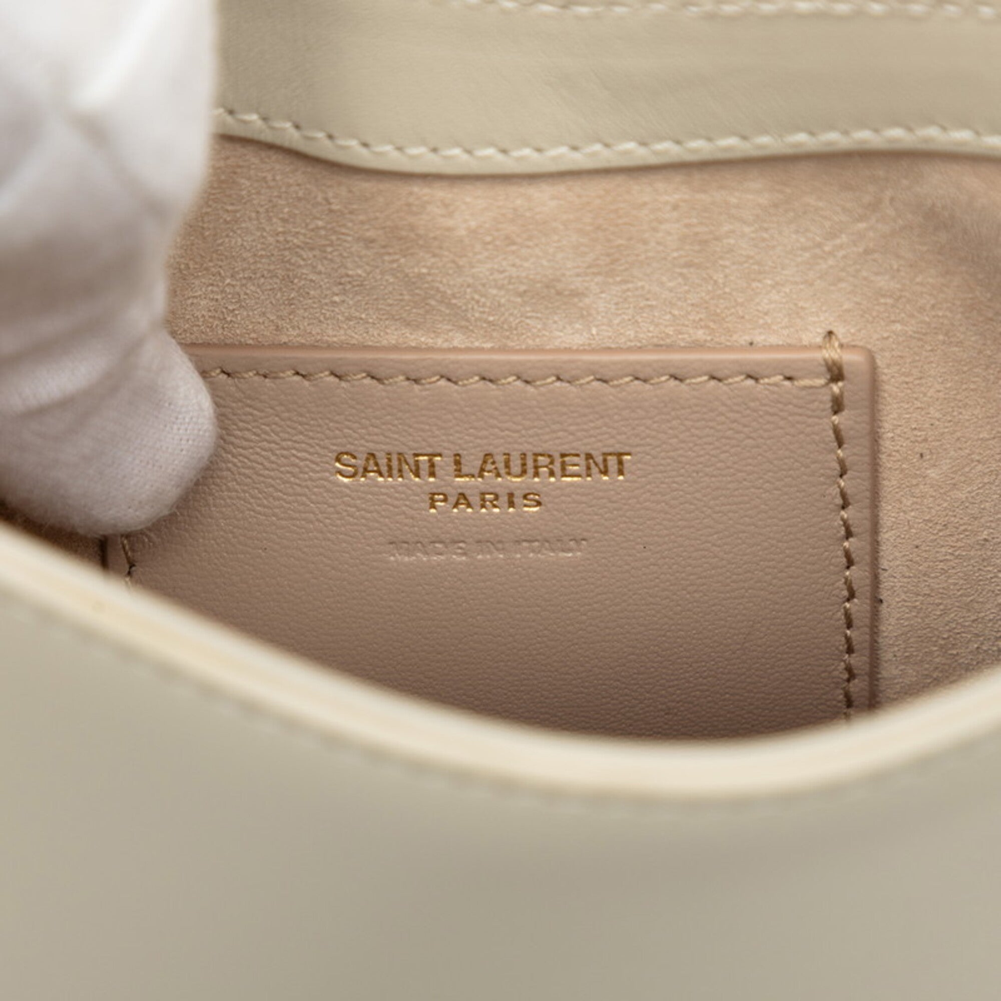 Saint Laurent White Leather Shoulder Bag (Pre-Owned)