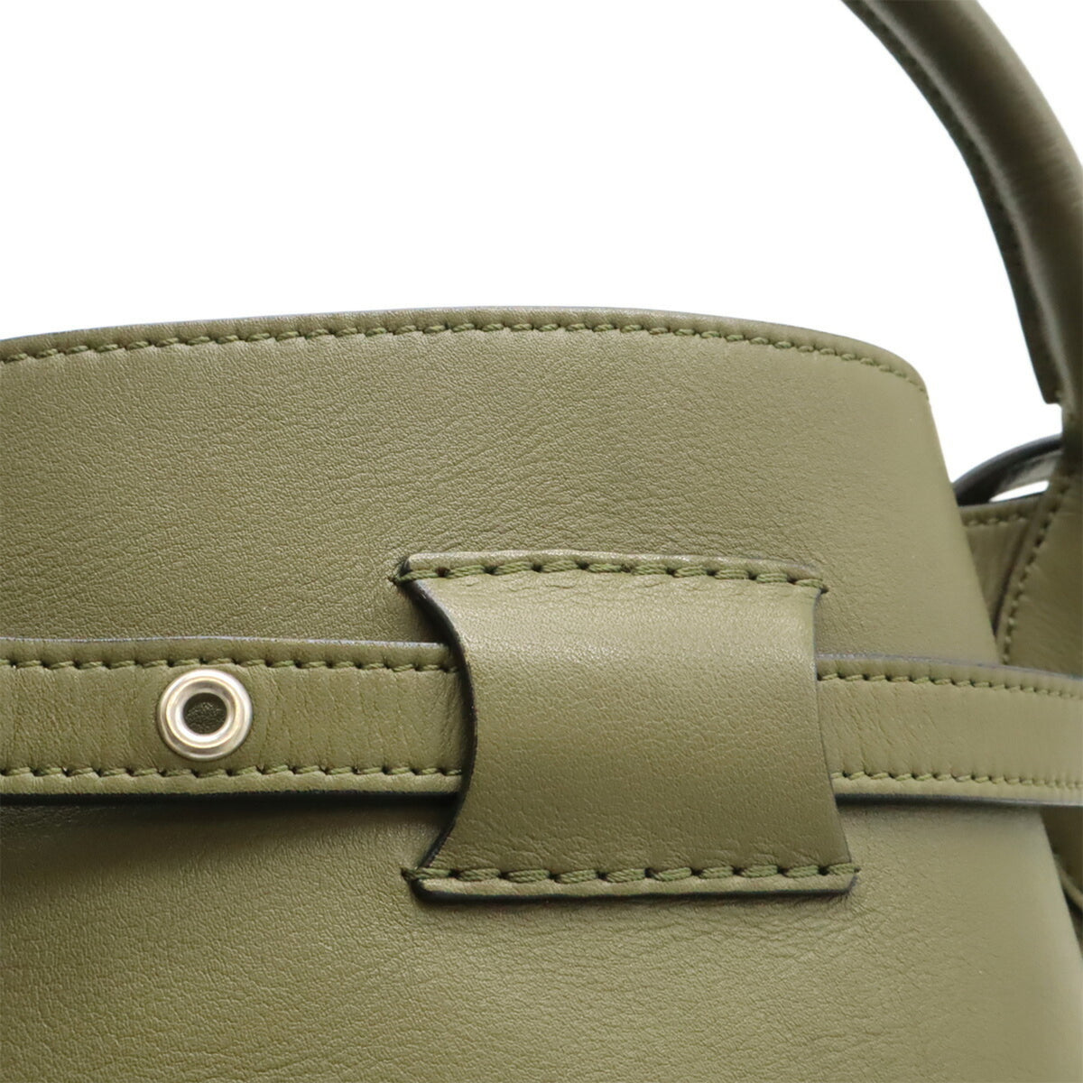 Celine Green Khaki Leather Handbag Shoulder Bag (Pre-Owned)
