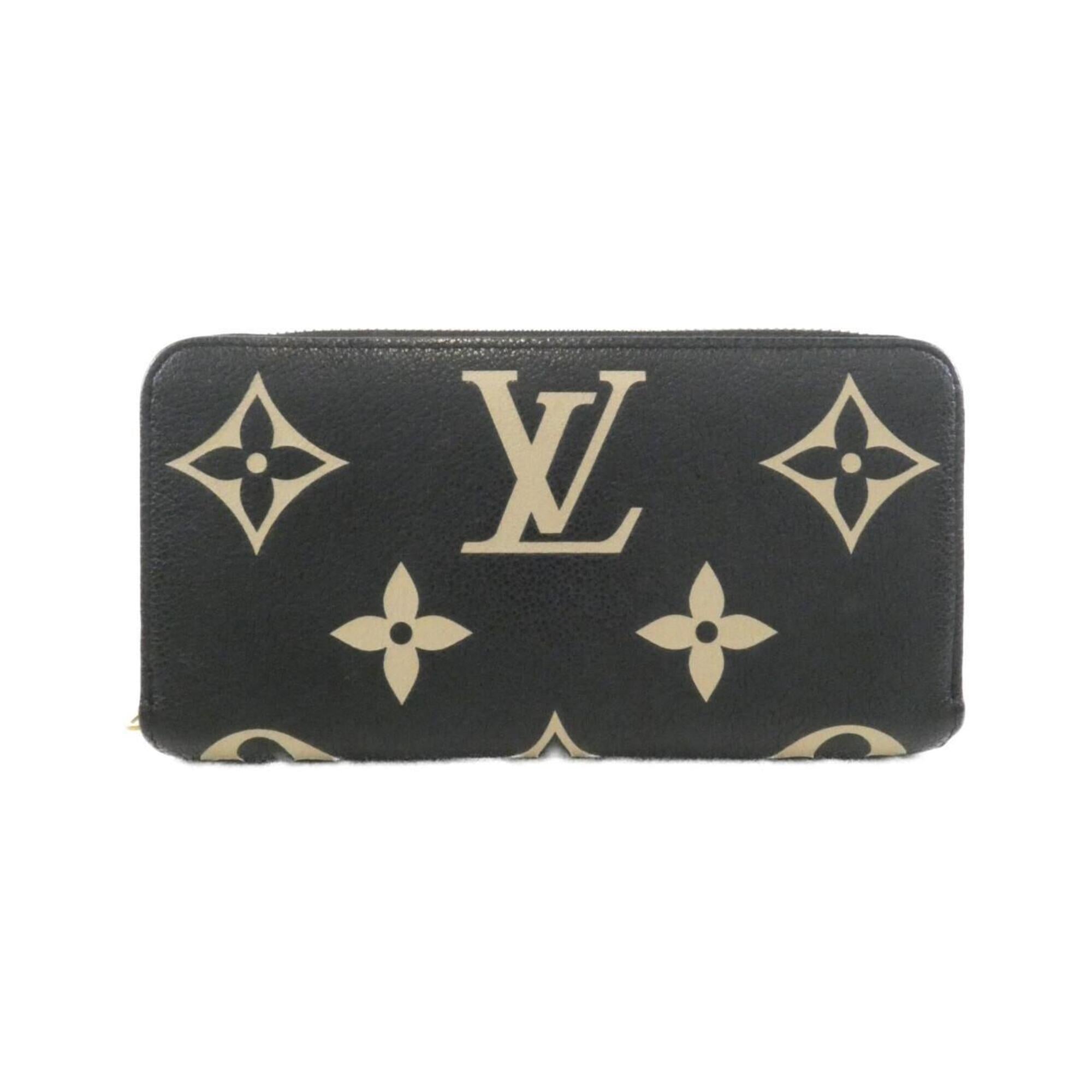 Louis Vuitton Beige Bicolor Black Monogram Monogram Empreinte Leather Long Wallet (Bi-Fold) (Pre-Owned)
