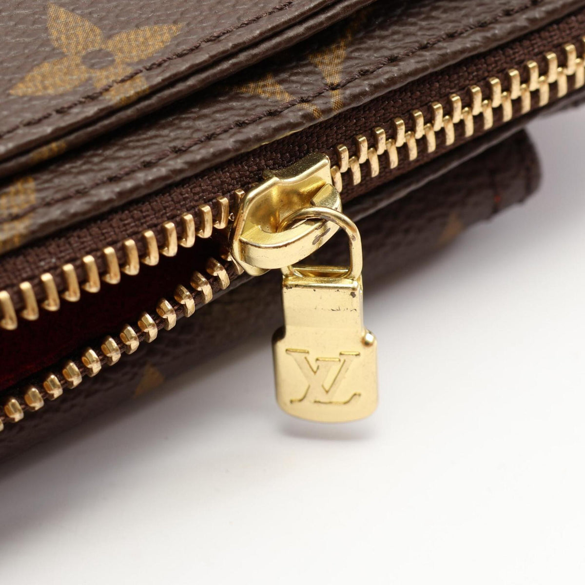 Louis Vuitton Brown Monogram Coated Canvas Leather Handbag Shoulder Bag (Pre-Owned)