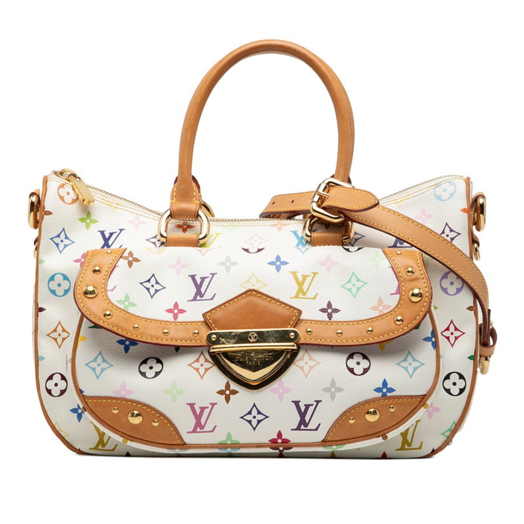 Louis Vuitton Blanc Multi-Color White Pvc Leather Handbag Shoulder Bag (Pre-Owned)
