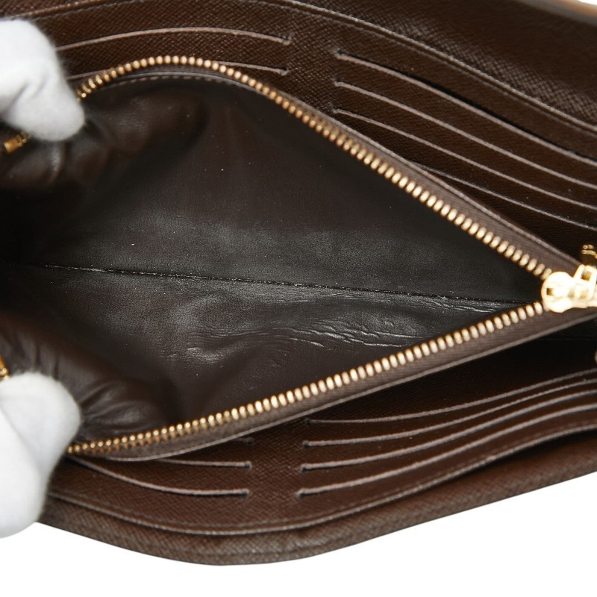 Louis Vuitton Brown Pvc Leather Long Wallet (Bi-Fold) (Pre-Owned)