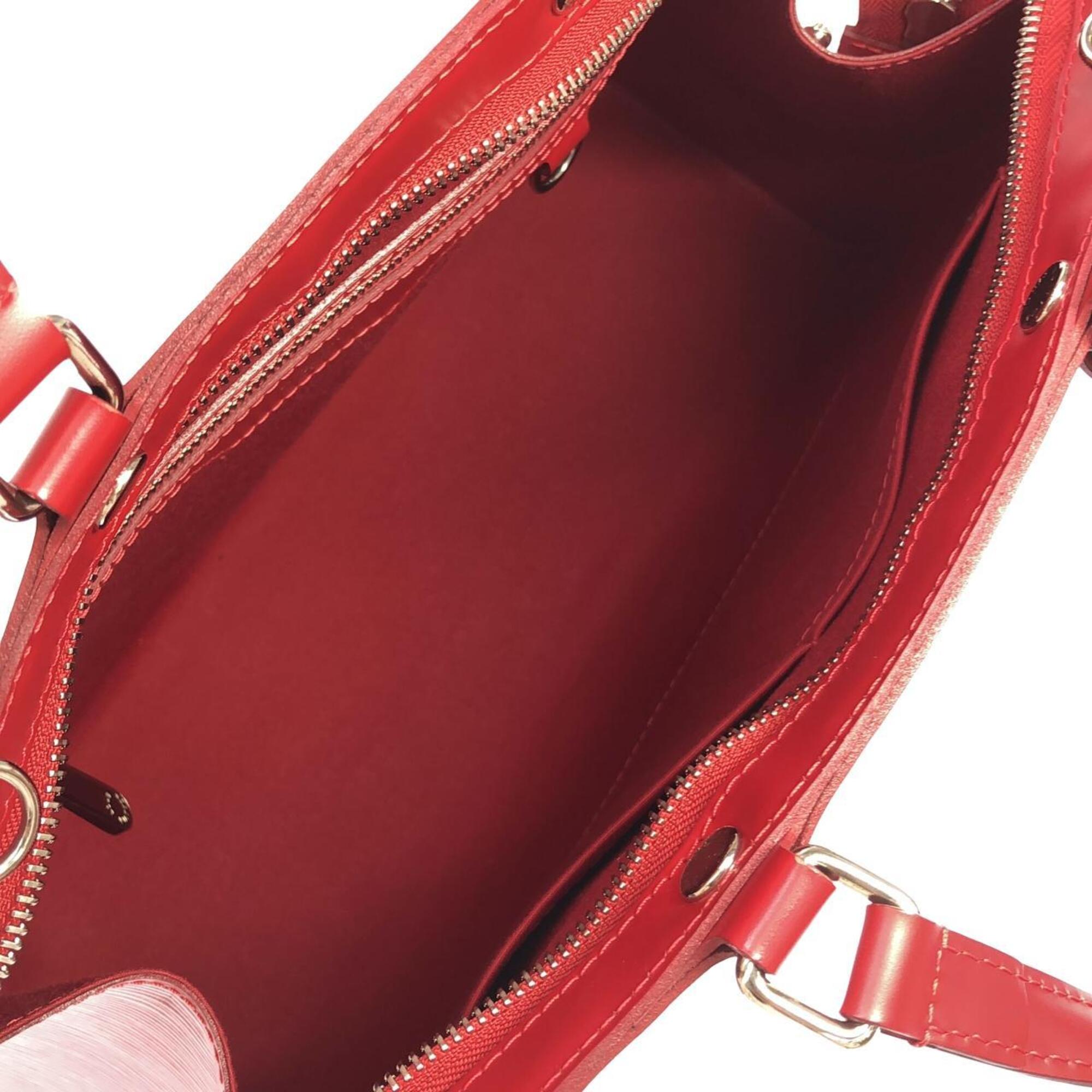 Louis Vuitton Carmine Red Color Leather Handbag (Pre-Owned)