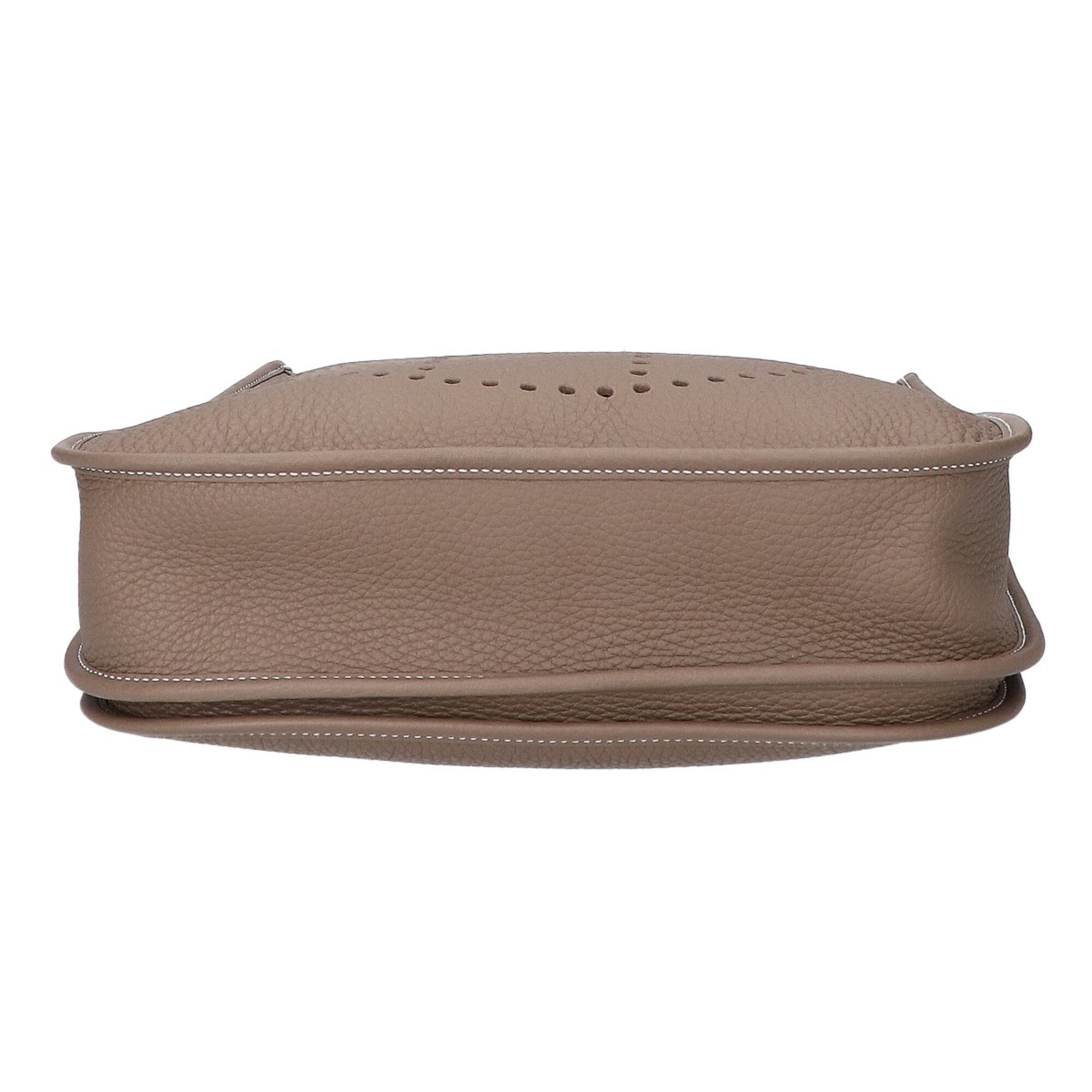 Hermes Etoupe Gray Taurillon Clemence Leather Shoulder Bag (Pre-Owned)