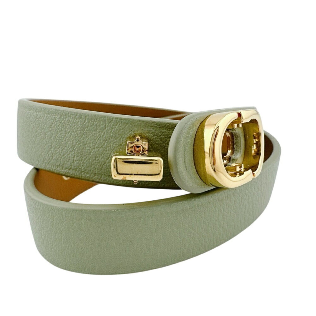 Christian Dior Green Leather Charm Bracelet (Pre-Owned)