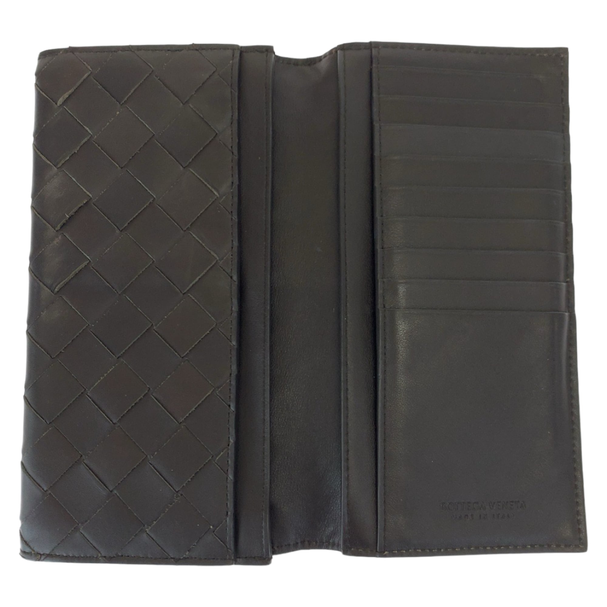 Bottega Veneta Brown Leather Long Wallet (Bi-Fold) (Pre-Owned)