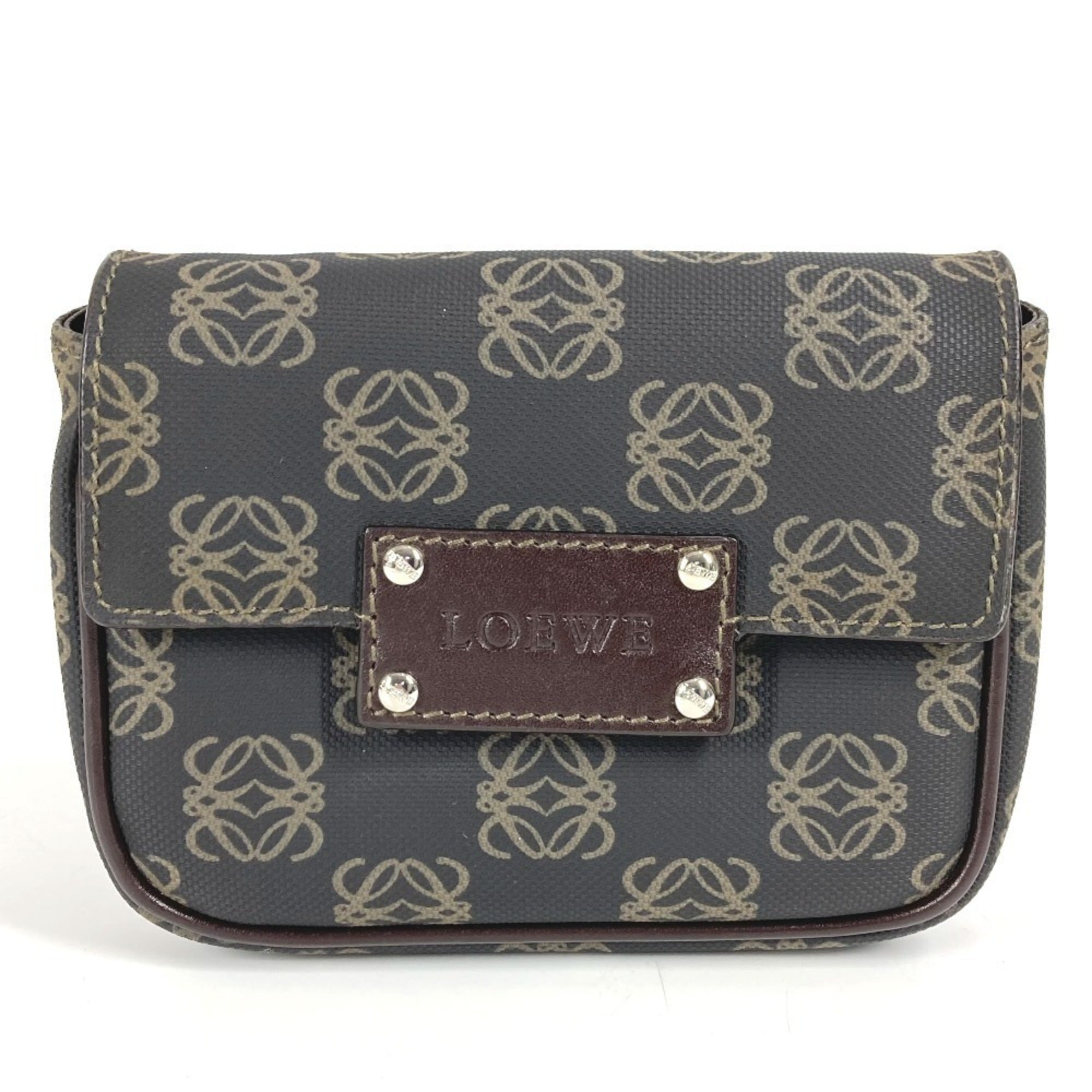 Loewe Brown Pvc Leather Pouch (Pre-Owned)