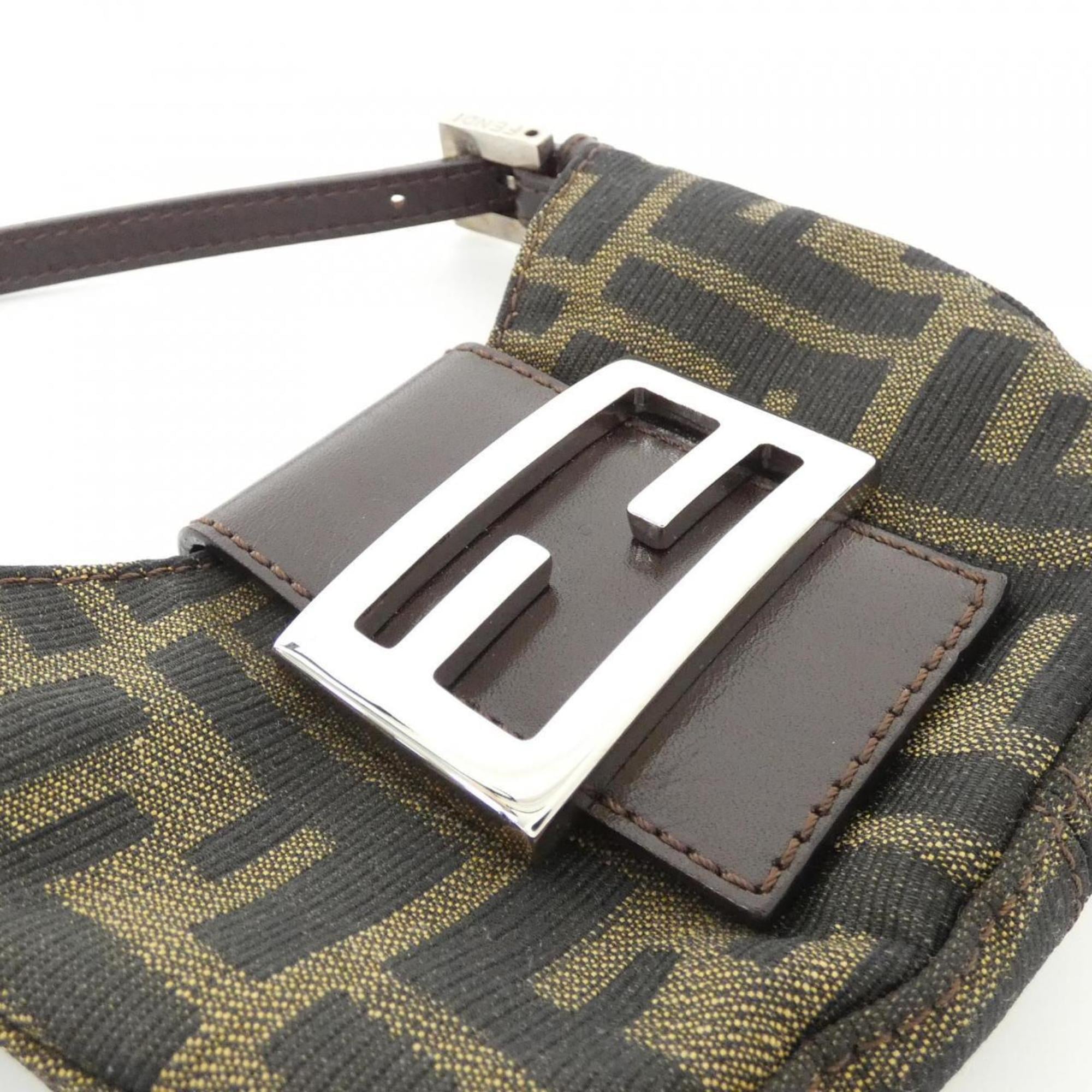 Fendi Silver Canvas Handbag (Pre-Owned)