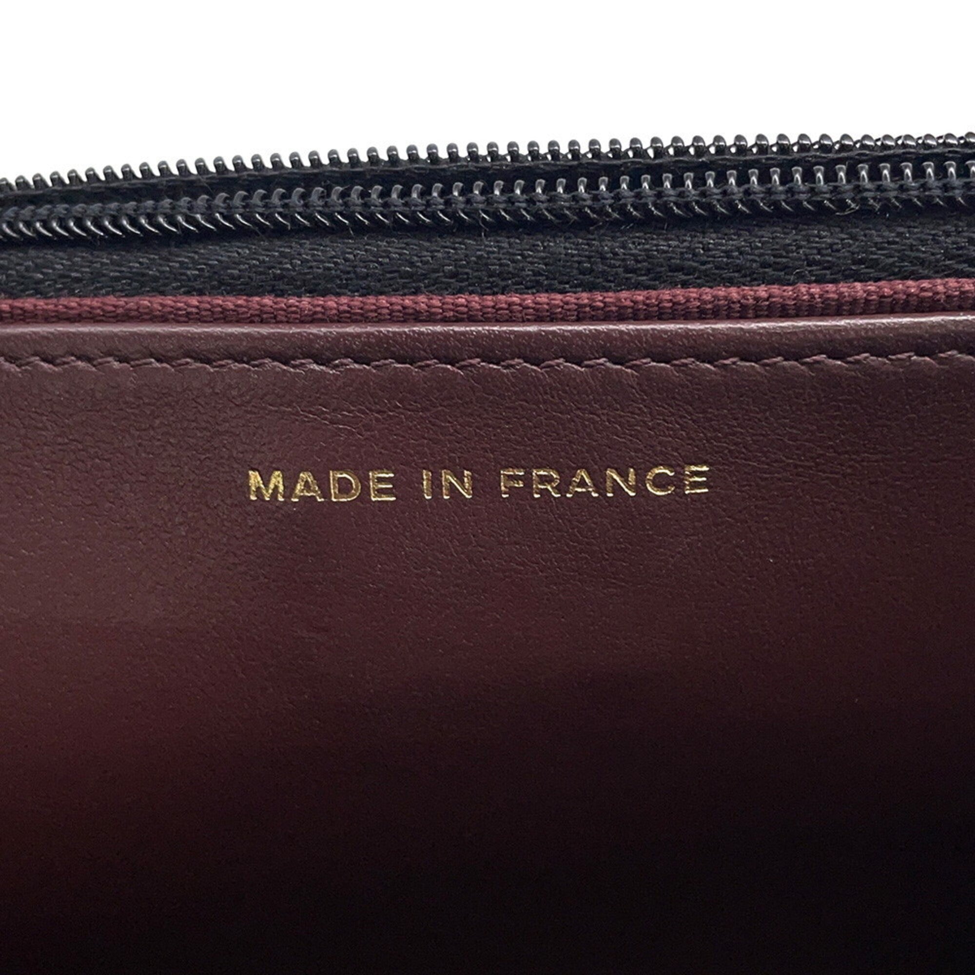 Chanel Black Grained Calfskin Chain/Shoulder Wallet (Pre-Owned)