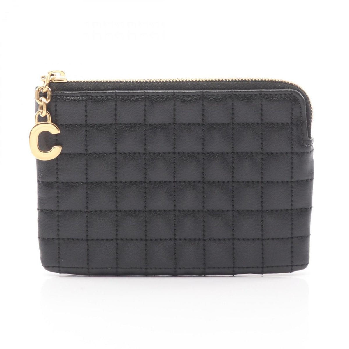 Celine Black Leather Coin Purse/Coin Case (Pre-Owned)