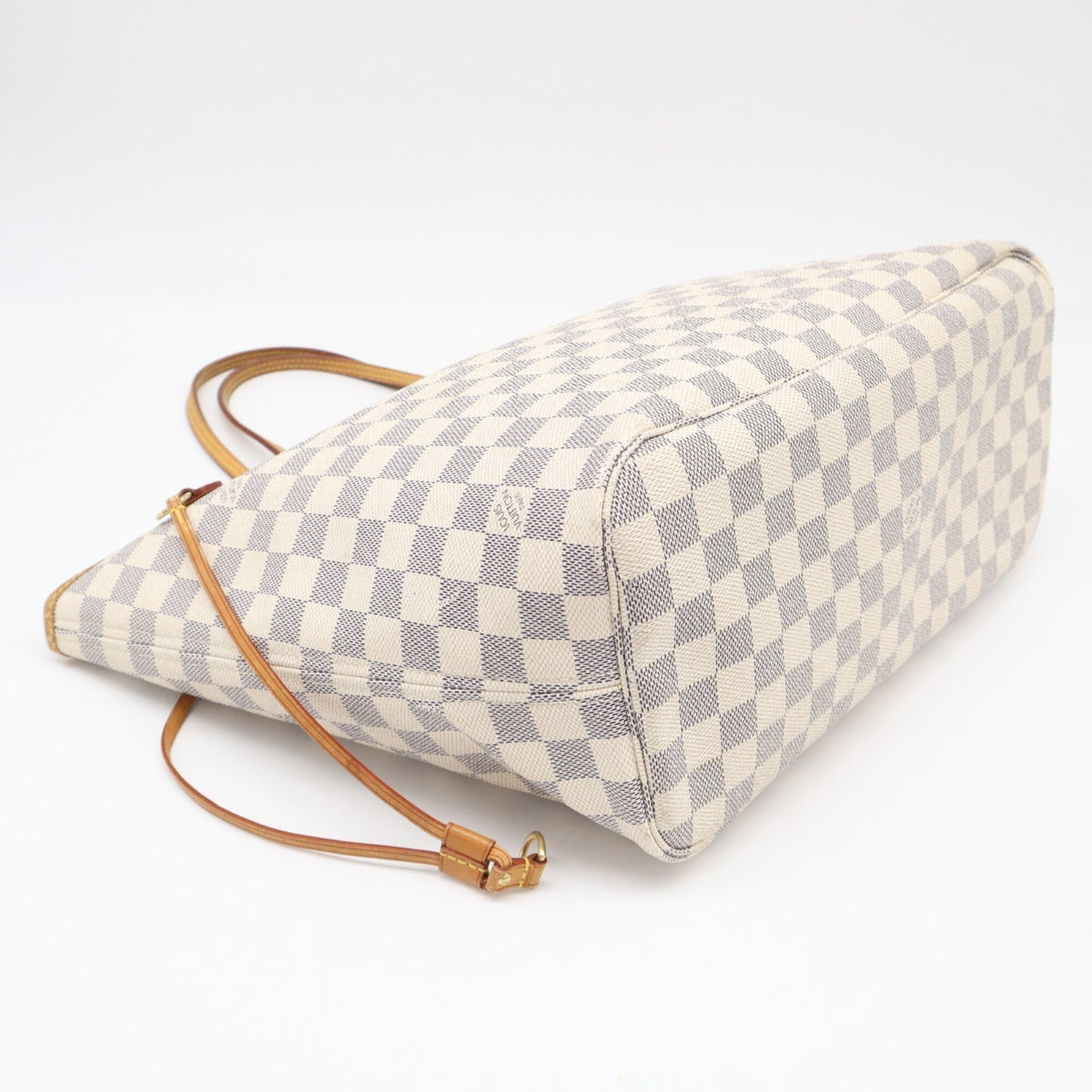 Louis Vuitton Azur Gray White Coated Canvas Handbag (Pre-Owned)
