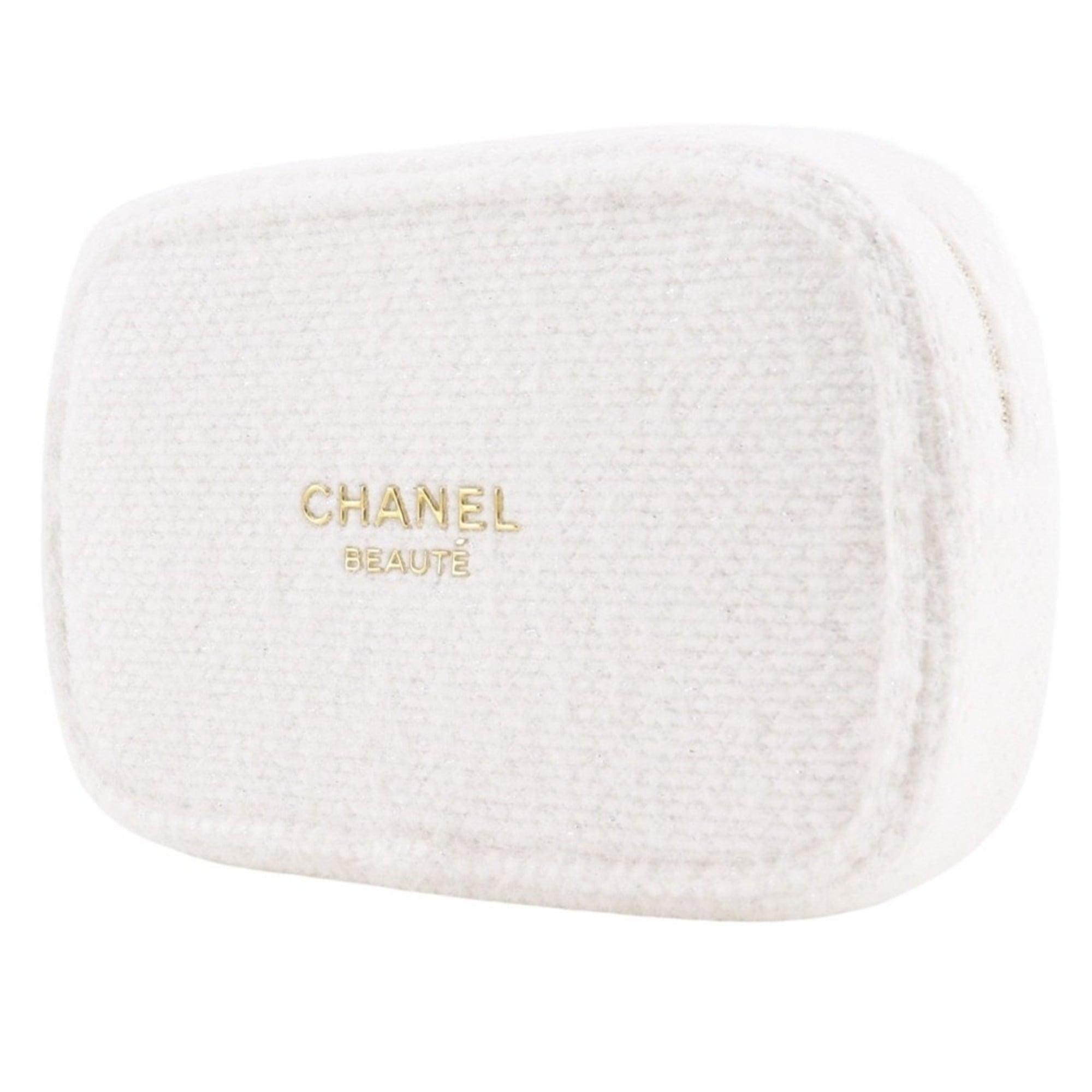 Chanel White Tweed Pouch (Pre-Owned)