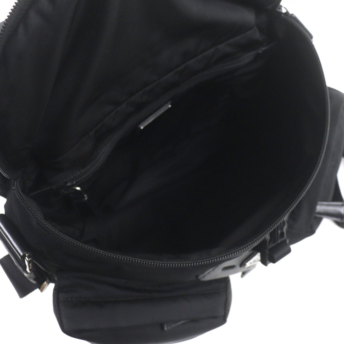 Prada Black Nylon Leather Shoulder Bag (Pre-Owned)