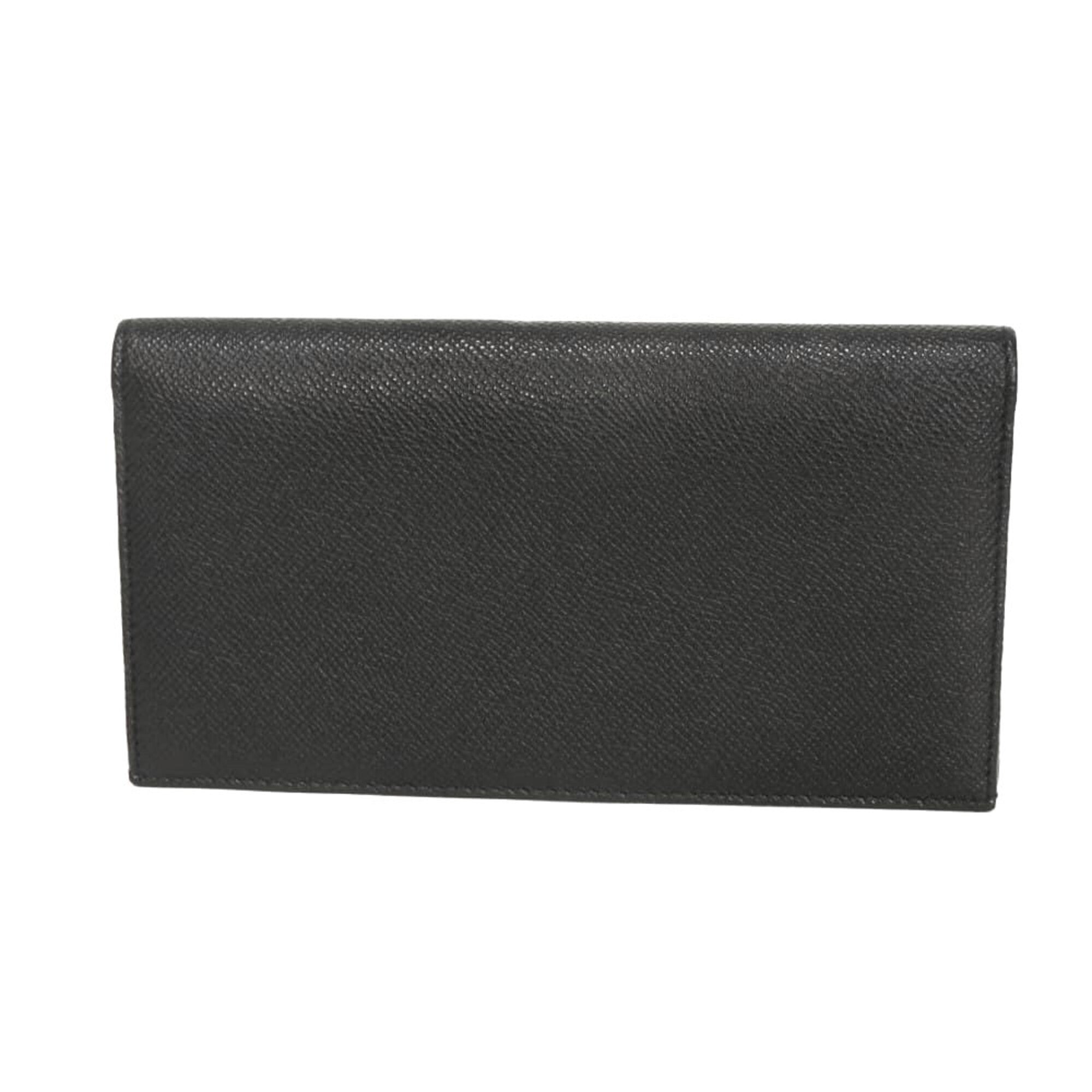 Bvlgari Black Leather Long Wallet (Bi-Fold) (Pre-Owned)