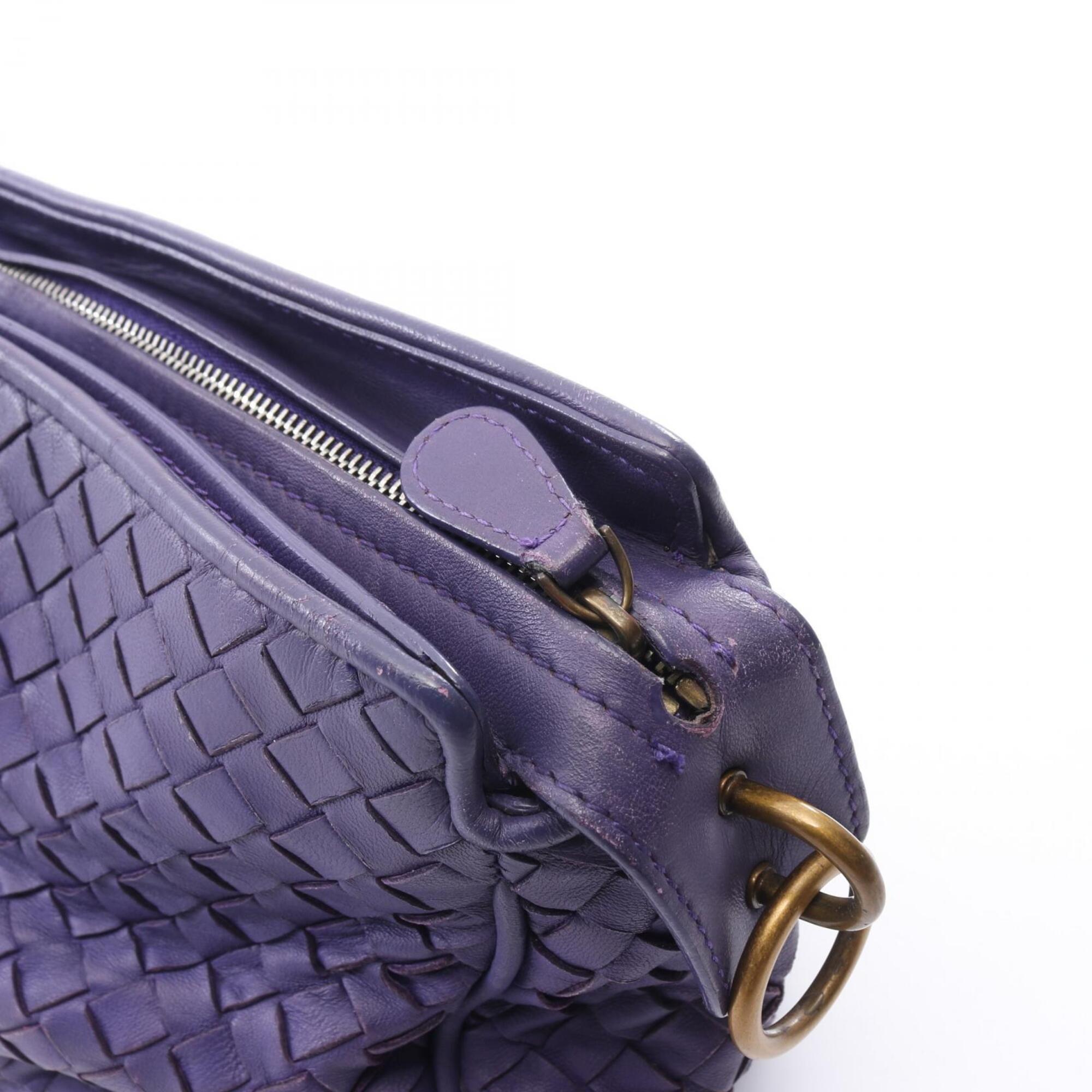 Bottega Veneta Purple Intrecciato Shoulder Bag (Pre-Owned)