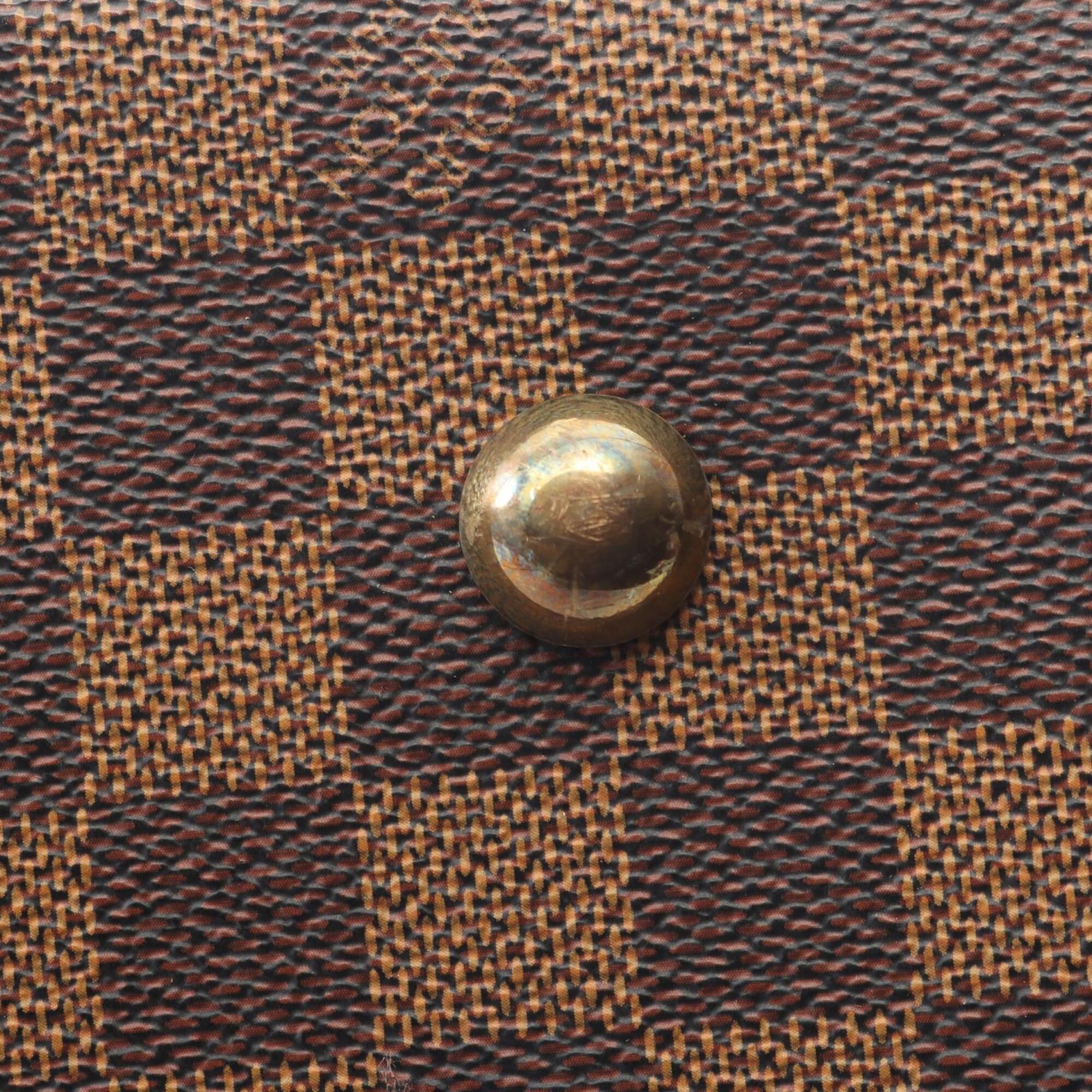 Louis Vuitton Brown Coated Canvas Pvc Damier Canvas Leather Boston Bag Handbag (Pre-Owned)