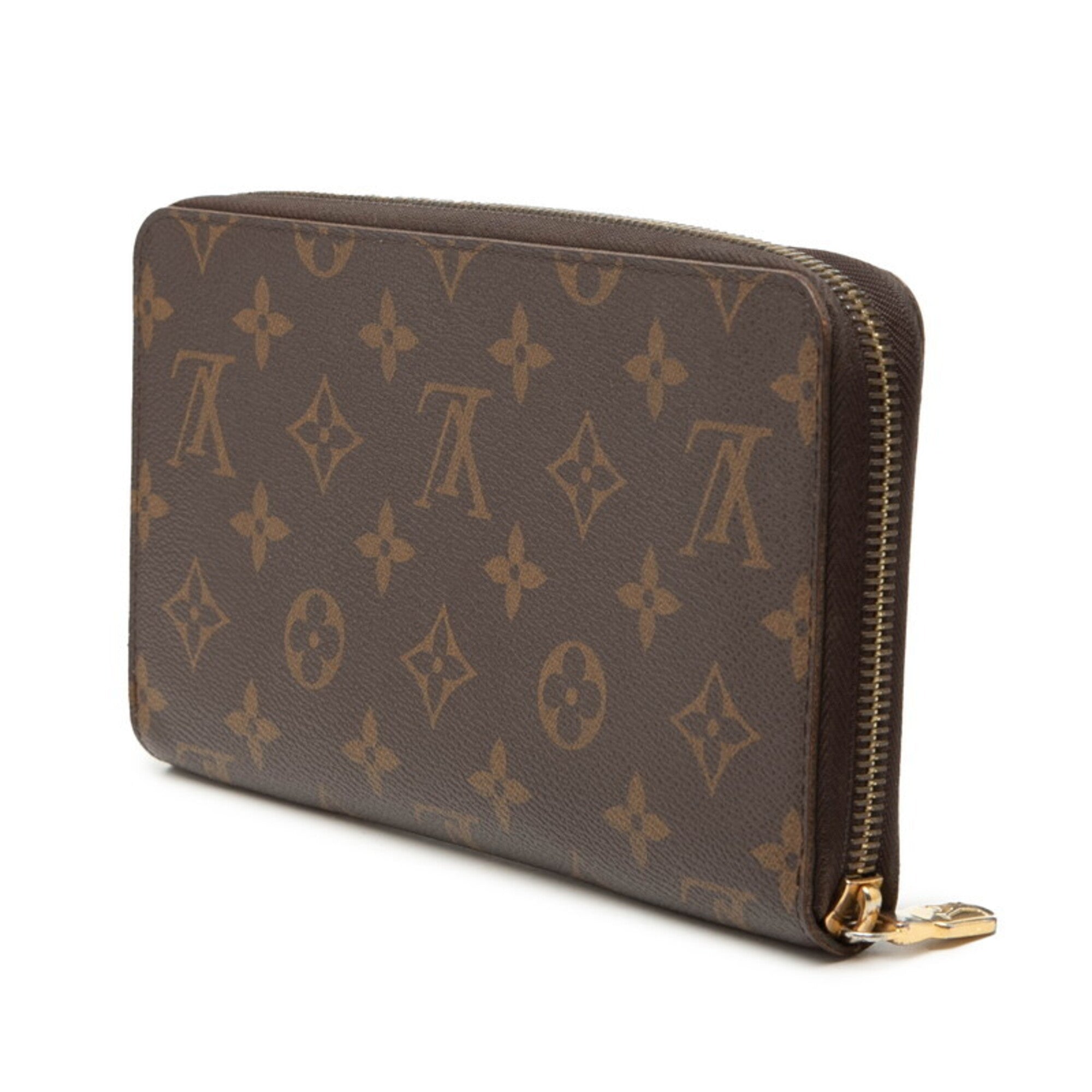 Louis Vuitton Monogram Brown Pvc Leather Long Wallet (Bi-Fold) (Pre-Owned)
