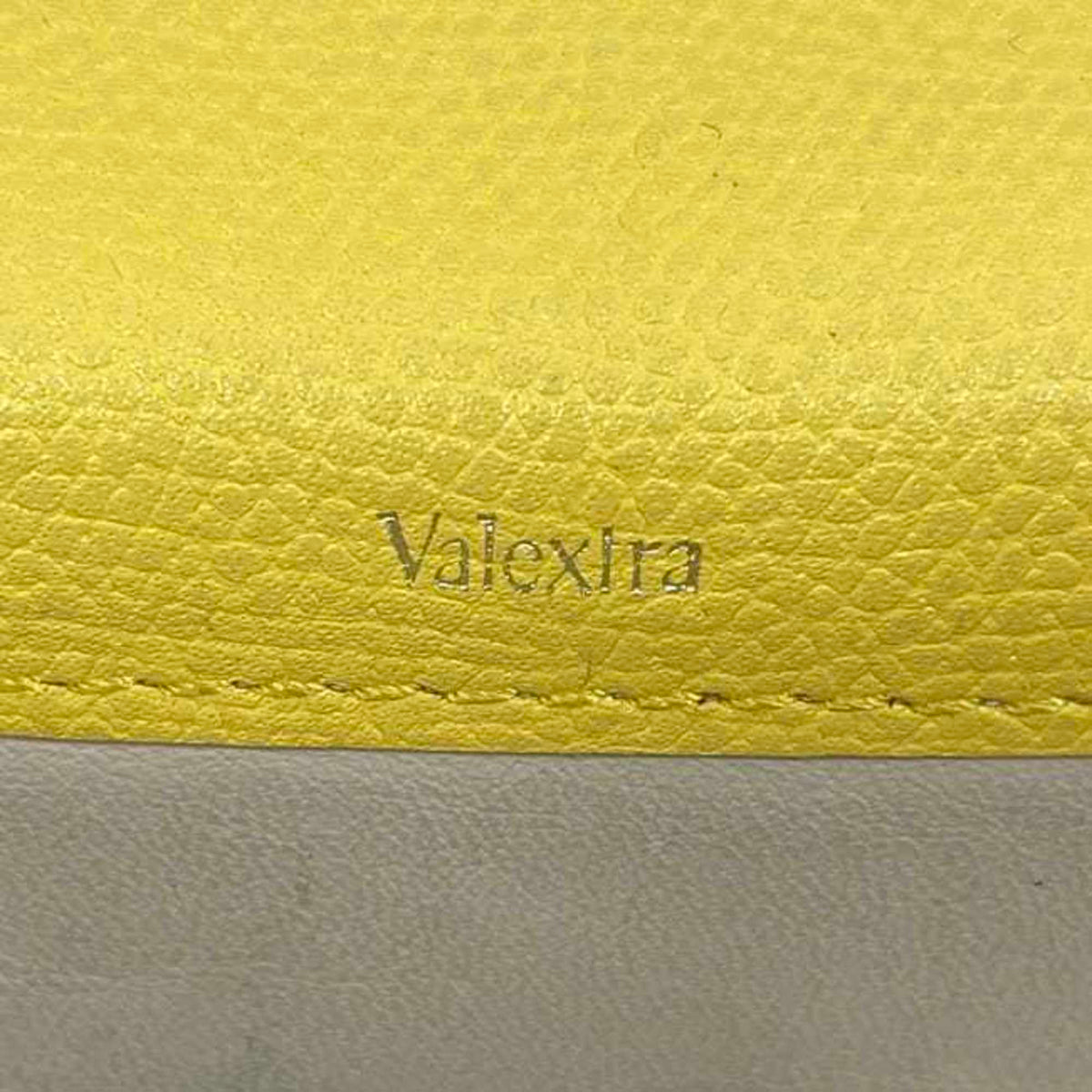 Valextra Yellow Leather Long Wallet (Bi-Fold) (Pre-Owned)
