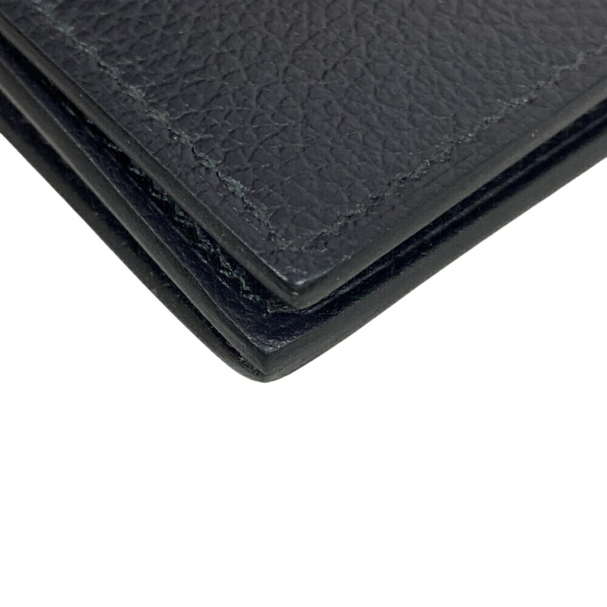 Hermes Black Leather Long Wallet (Bi-Fold) (Pre-Owned)
