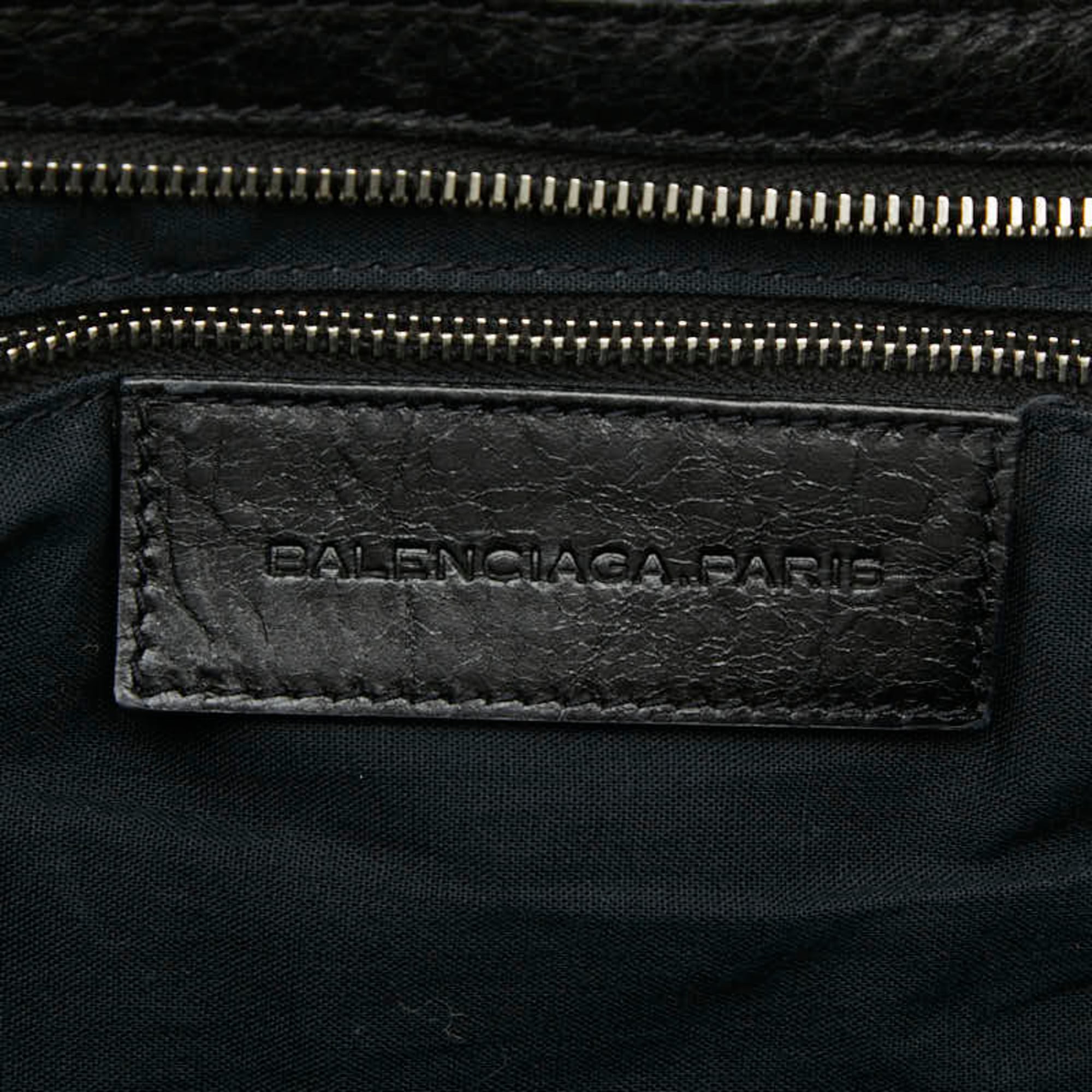 Balenciaga Black Leather Briefcase Shoulder Bag (Pre-Owned)