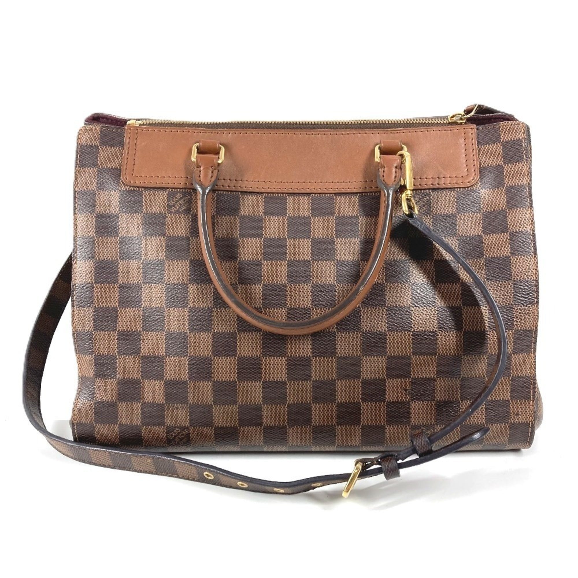 Louis Vuitton Brown Damier Canvas Handbag Shoulder Bag Tote Bag (Pre-Owned)