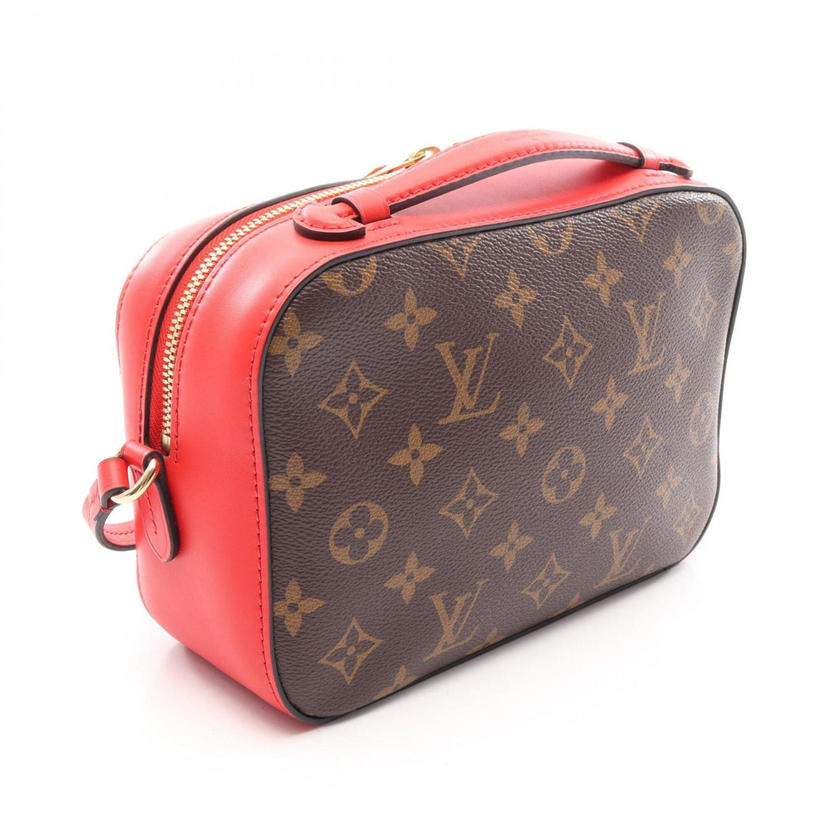 Louis Vuitton Brown Red Color Pvc Leather Handbag Shoulder Bag (Pre-Owned)