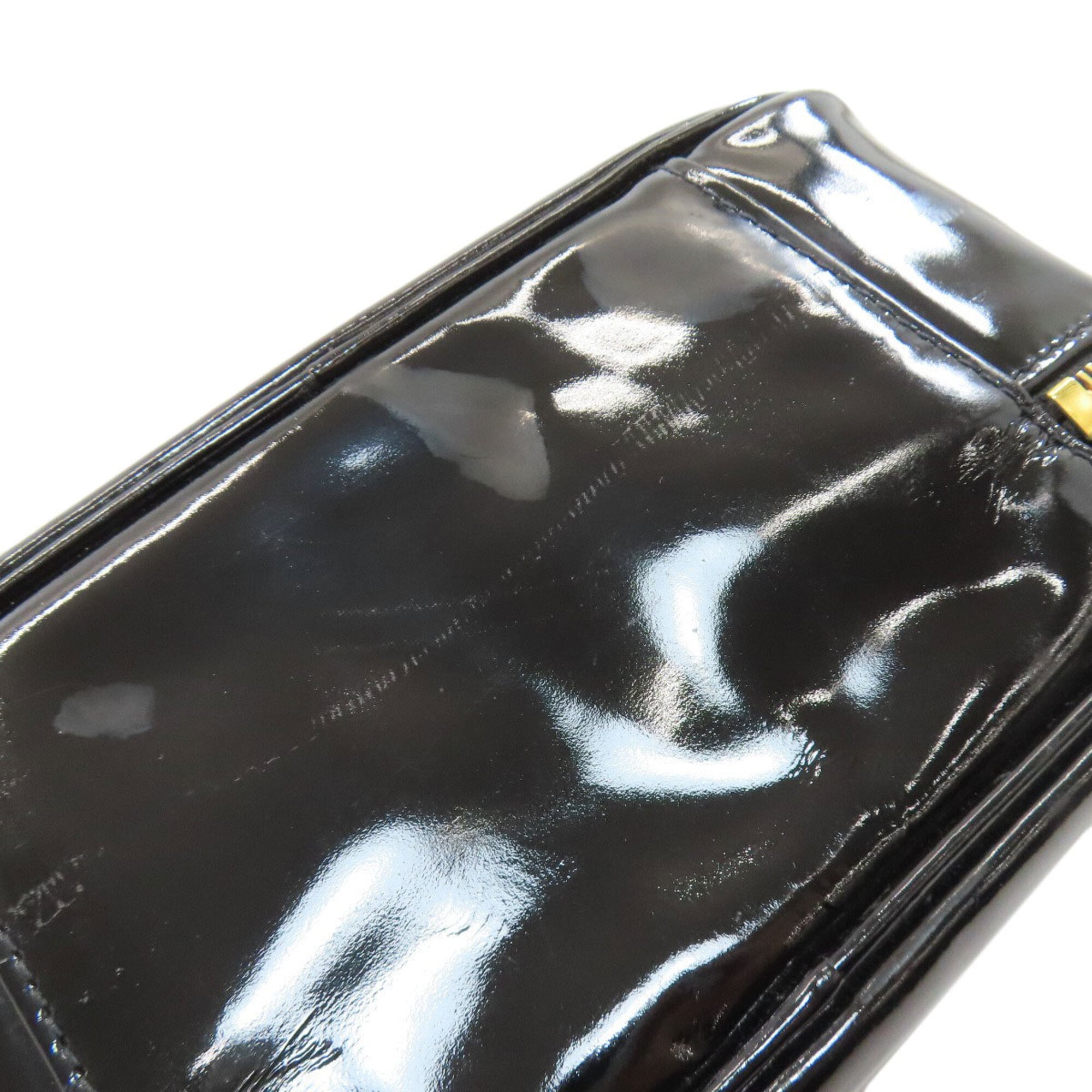 Chanel Black Patent Leather Handbag (Pre-Owned)