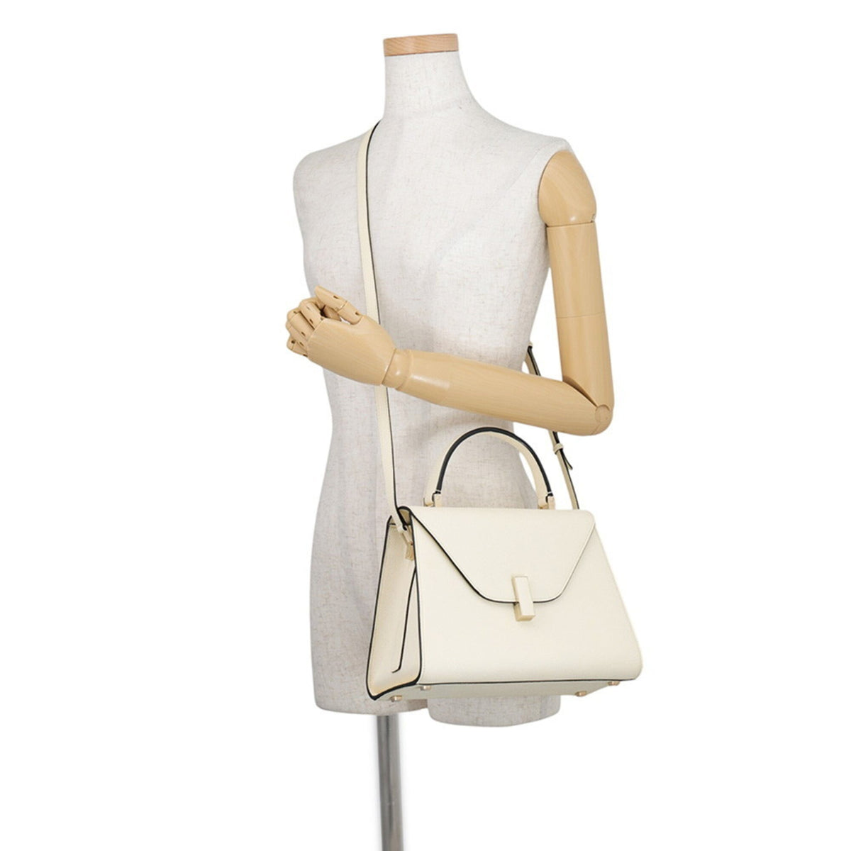 Valextra White Leather Handbag (Pre-Owned)