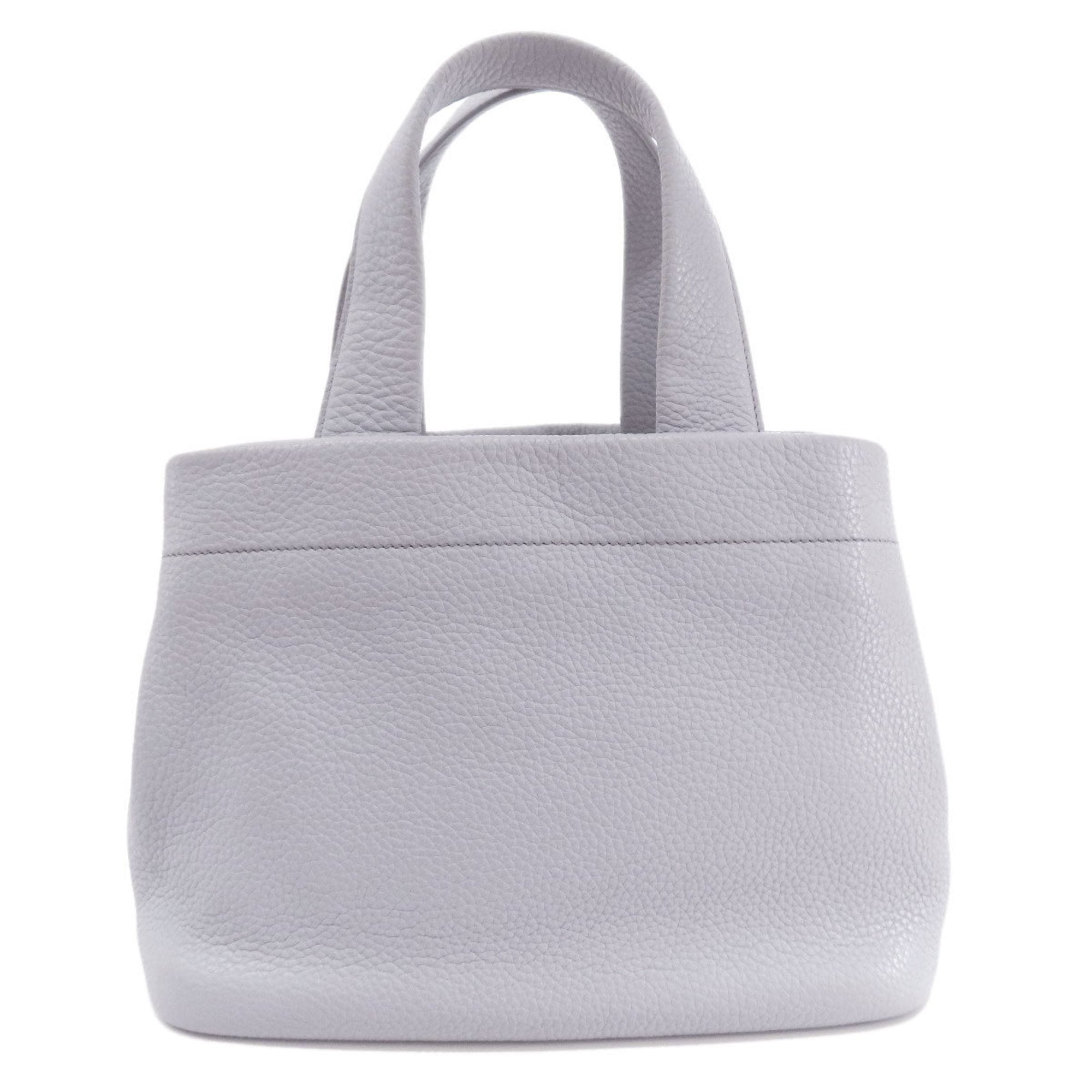 Prada Gray Leather Handbag (Pre-Owned)