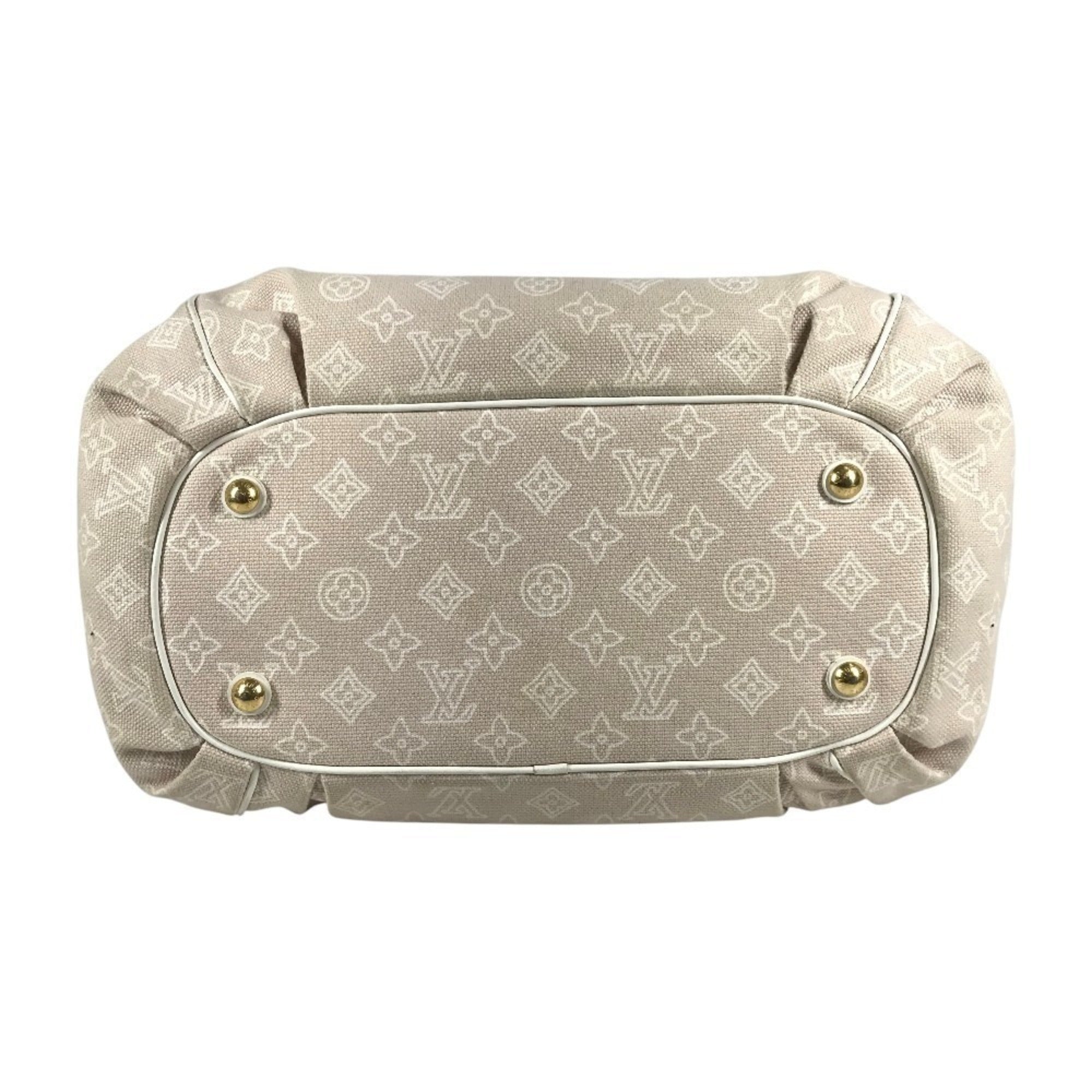 Louis Vuitton Pink Beige Canvas Leather Handbag Pouch Shoulder Bag (Pre-Owned)
