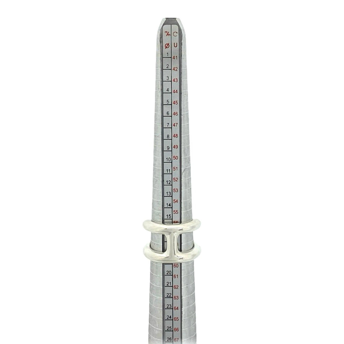 Hermes Silver Silver 925 Band Ring (Pre-Owned)