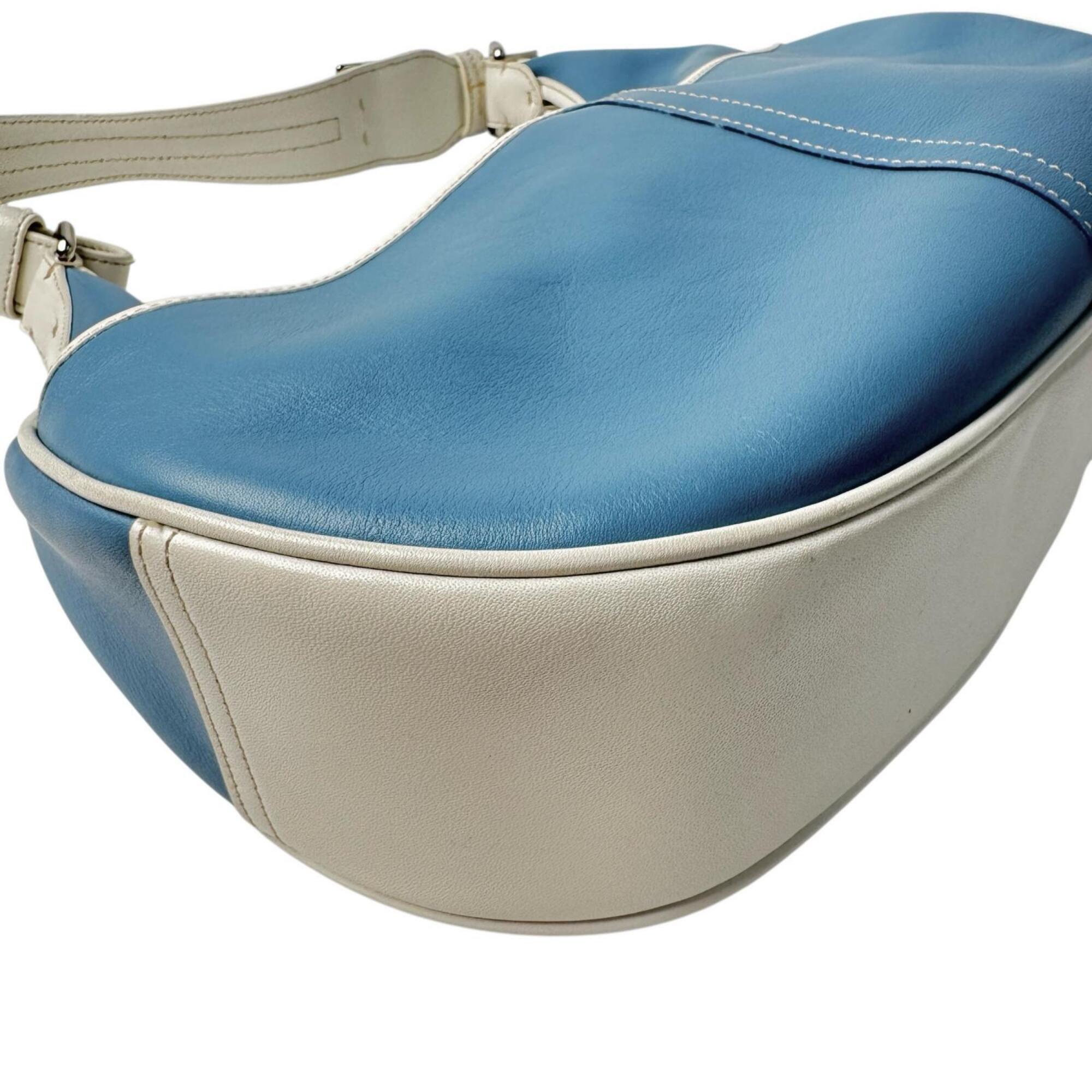 Coach Light Blue Leather Shoulder Bag (Pre-Owned)