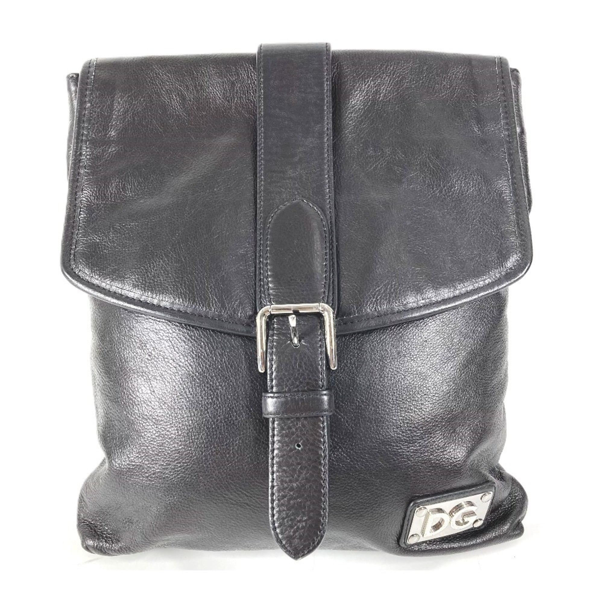 Dolce & Gabbana Black Leather Shoulder Bag (Pre-Owned)