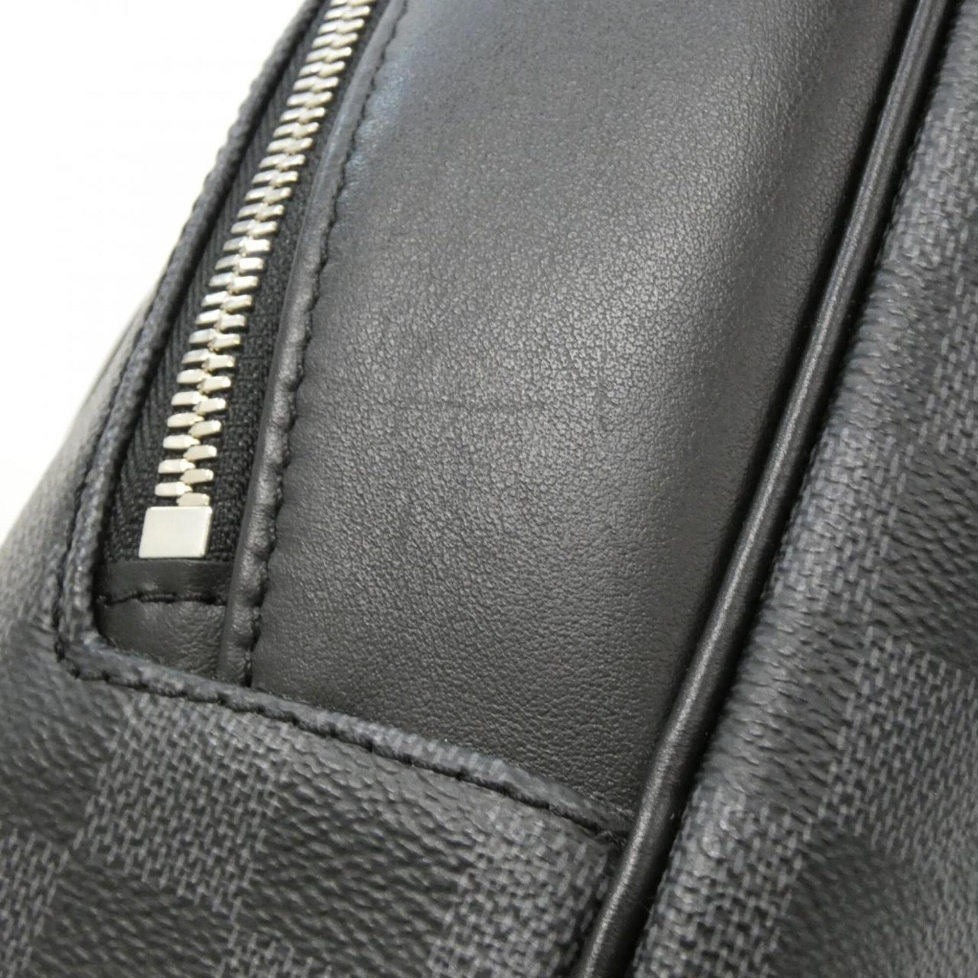Louis Vuitton Dark Gray Graphite Coated Canvas Backpack (Pre-Owned)