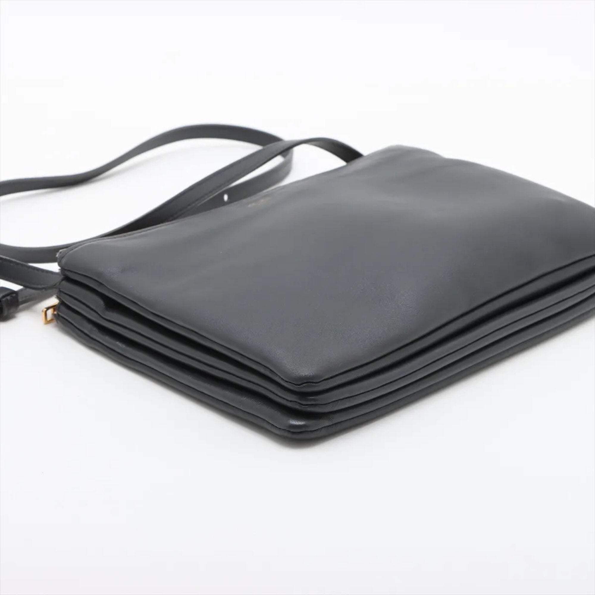 Celine Gray Leather Shoulder Bag (Pre-Owned)