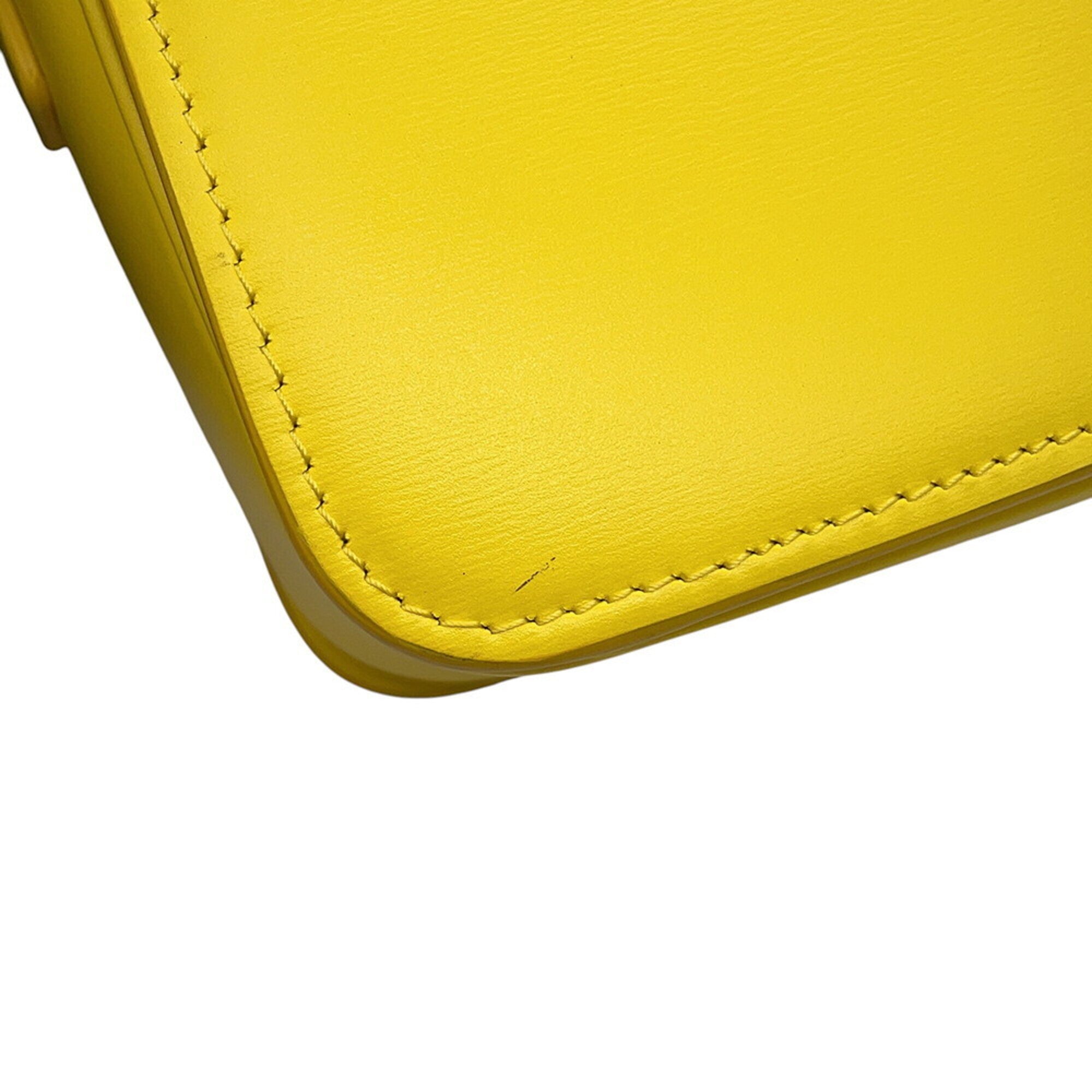 Celine Yellow Leather Shoulder Bag (Pre-Owned)