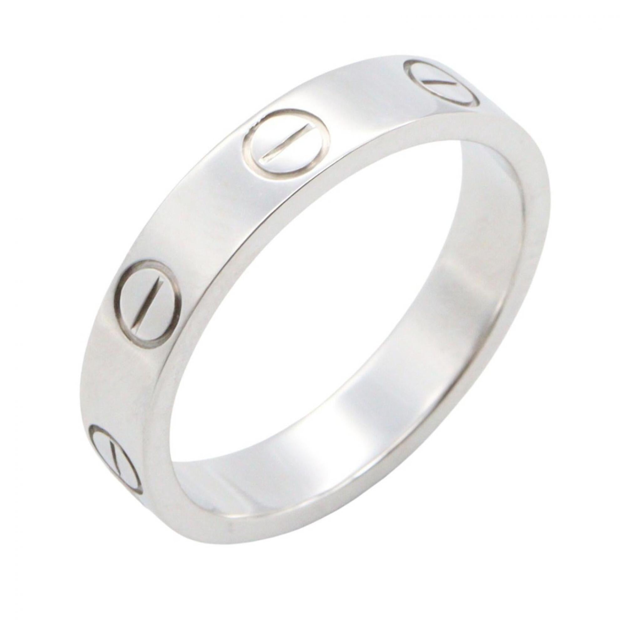Cartier Silver White Gold Band Ring (Pre-Owned)