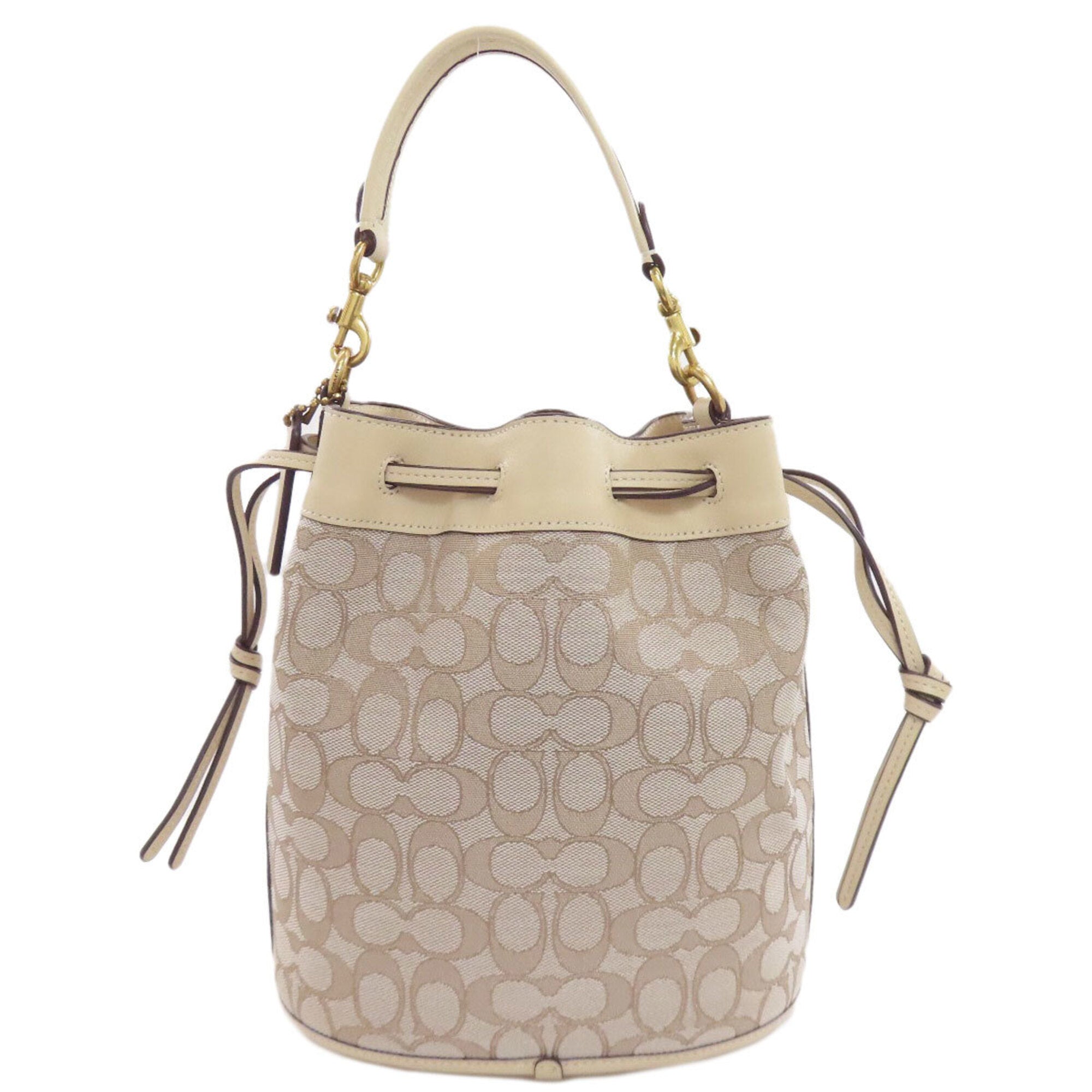 Coach Beige Canvas Handbag (Pre-Owned)