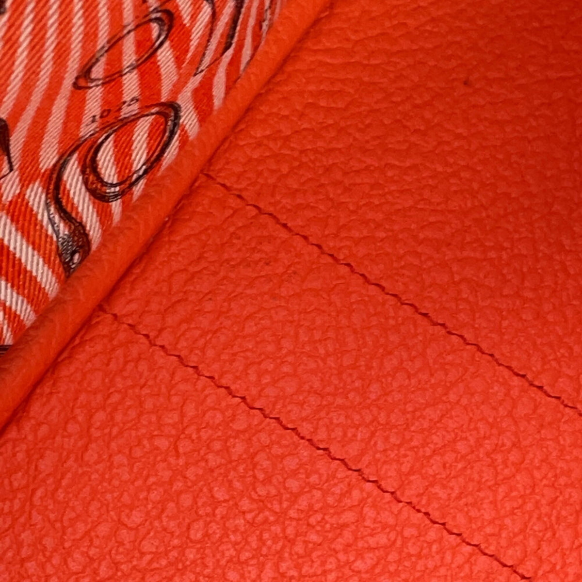 Hermes Garden Orange Poppy Country Leather Handbag Tote Bag (Pre-Owned)