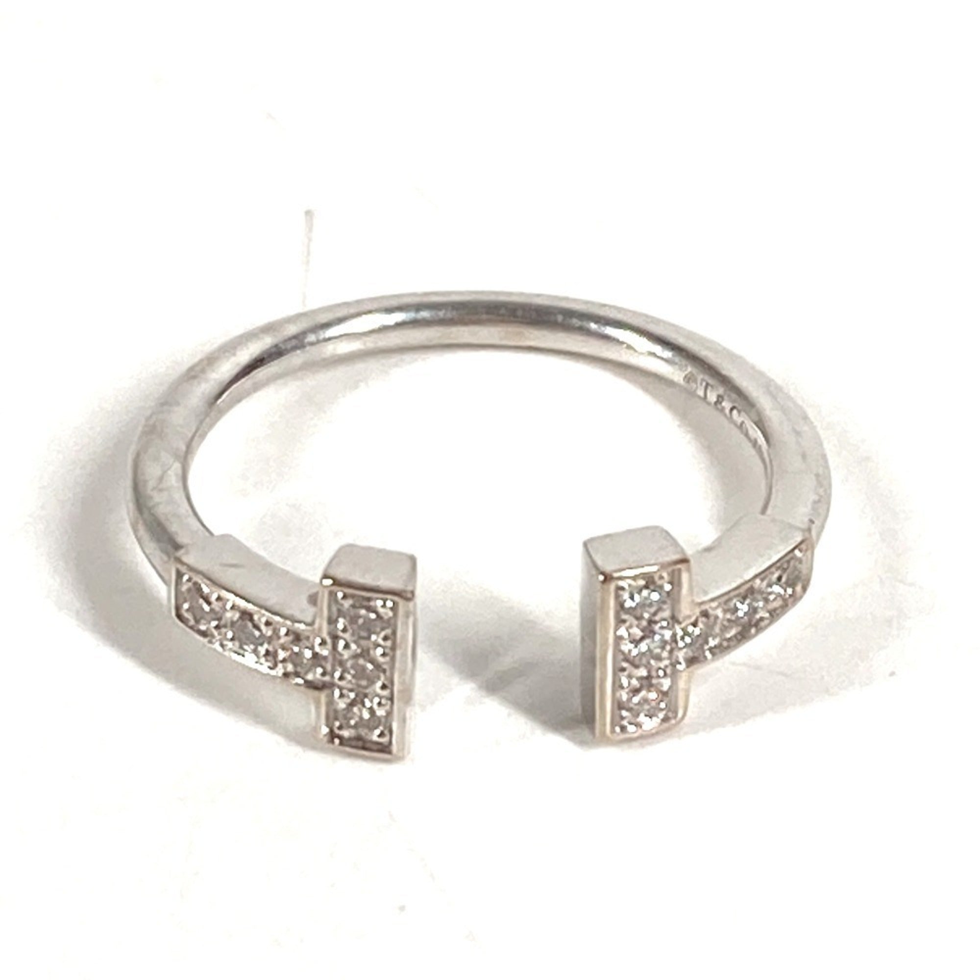 Tiffany Silver White Gold (18K) Band Ring (Pre-Owned)