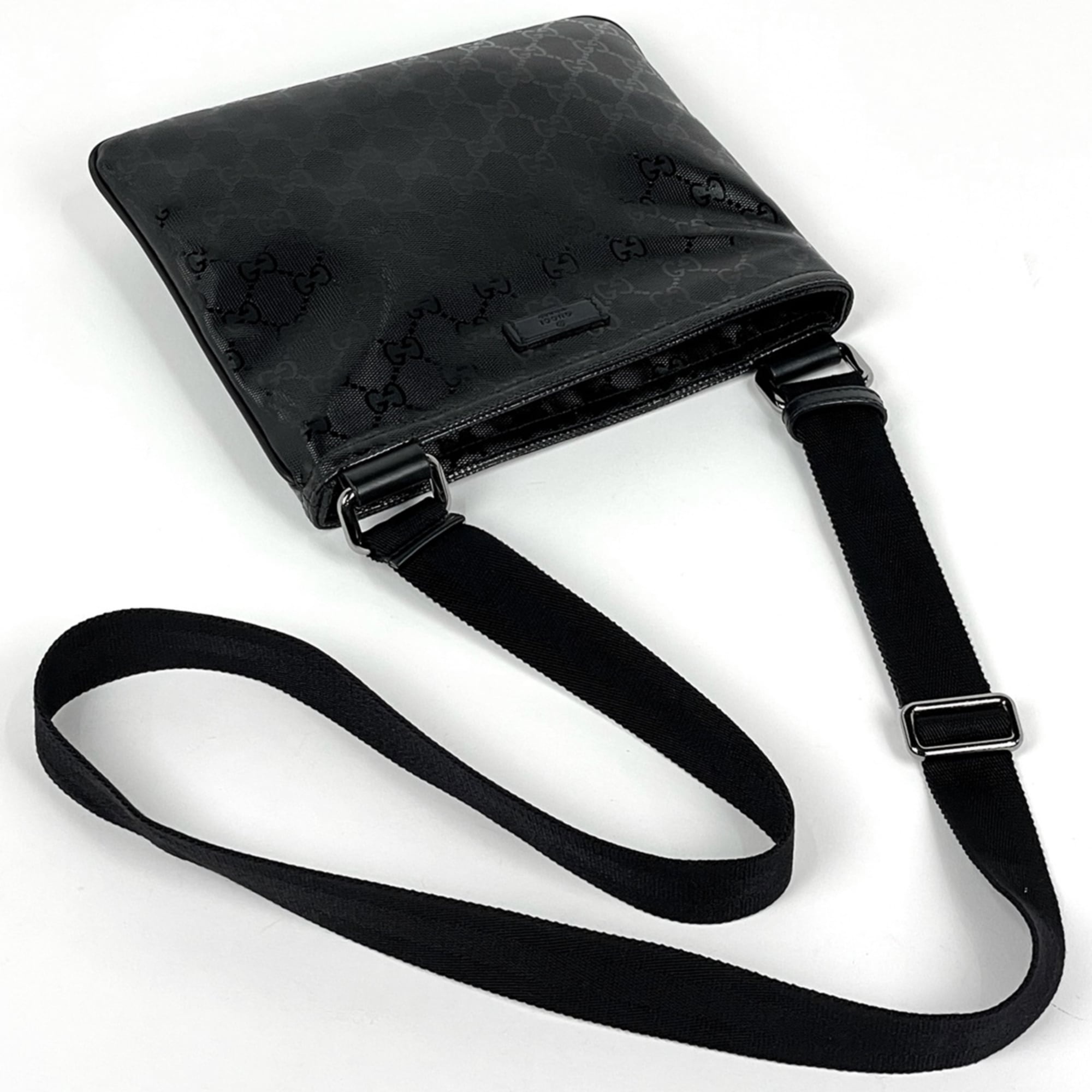 Gucci Black Coated Canvas Shoulder Bag (Pre-Owned)