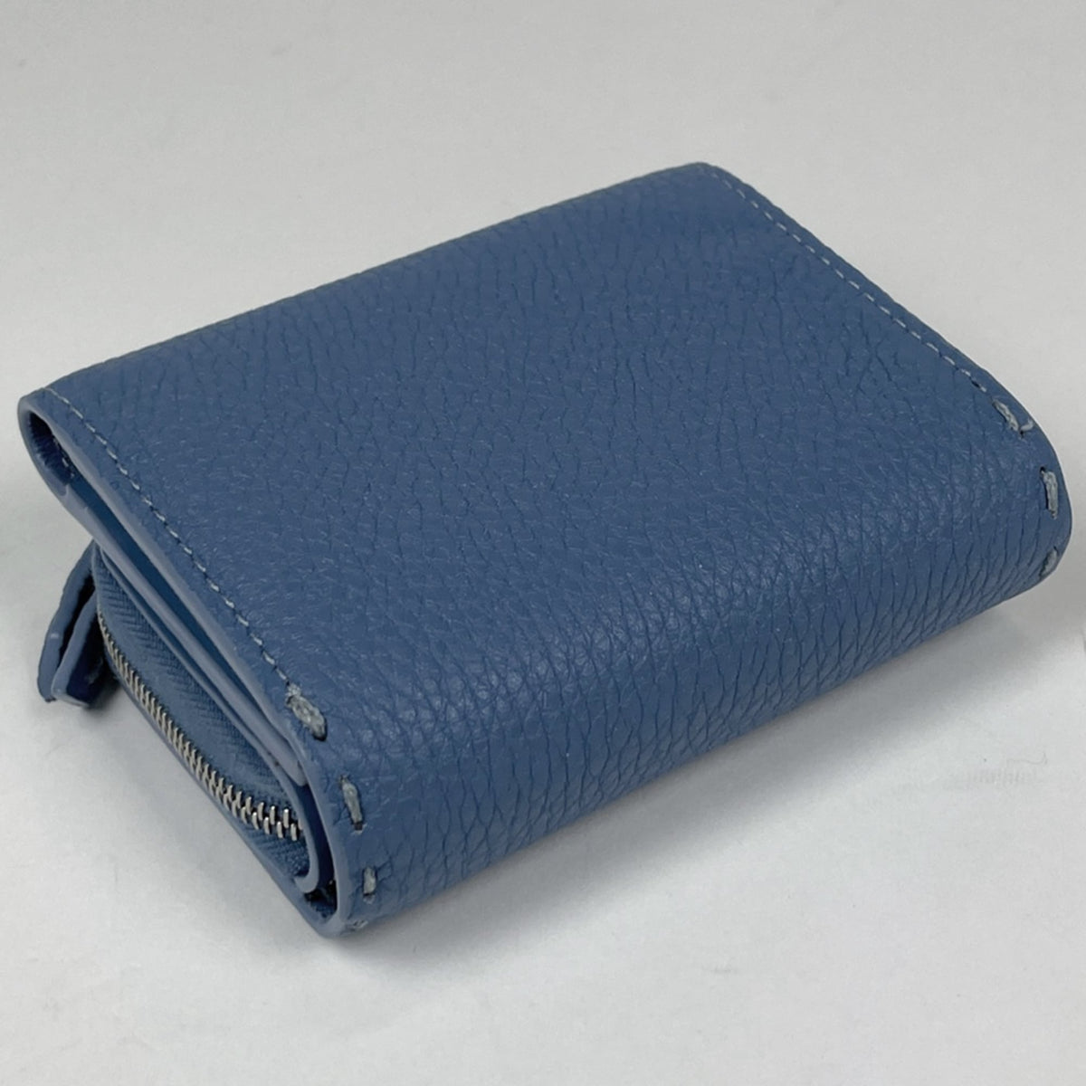 Fendi Blue Leather Wallet (Tri-Fold) (Pre-Owned)